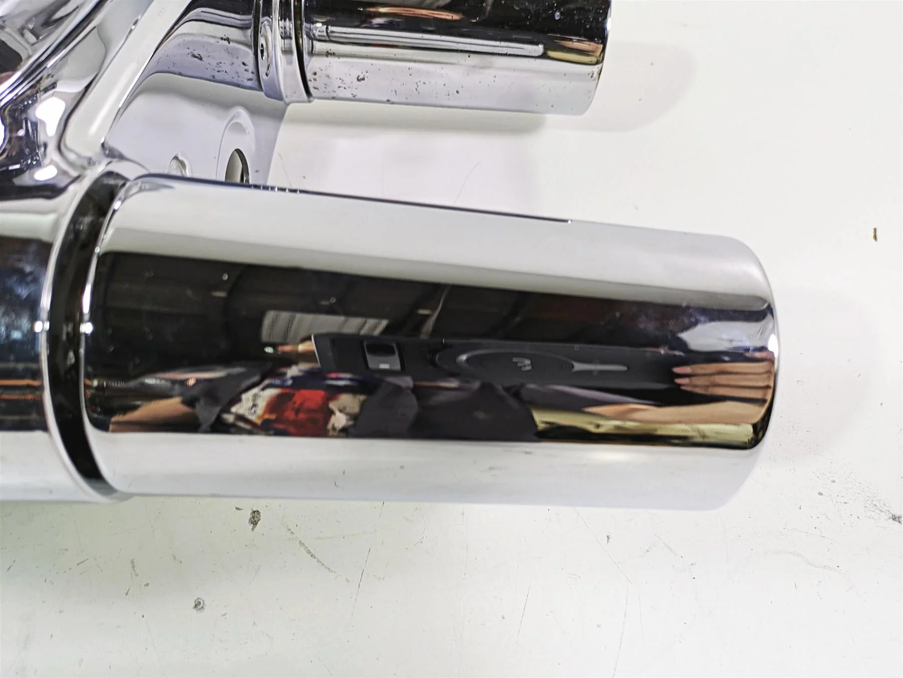 2012 Harley FLD Dyna Switchback Headlight Chrome Nacelle Set 61400078 57200024 - Image 7