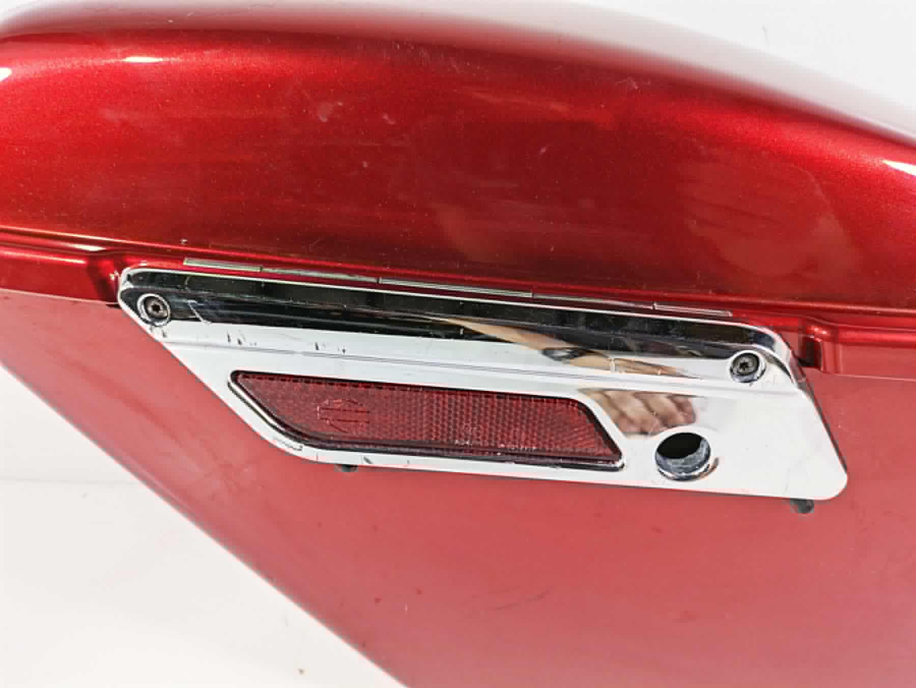 2012 Harley FLD Dyna Switchback Left Saddlebag  Saddle Bag Red 90200019BDK - Image 3
