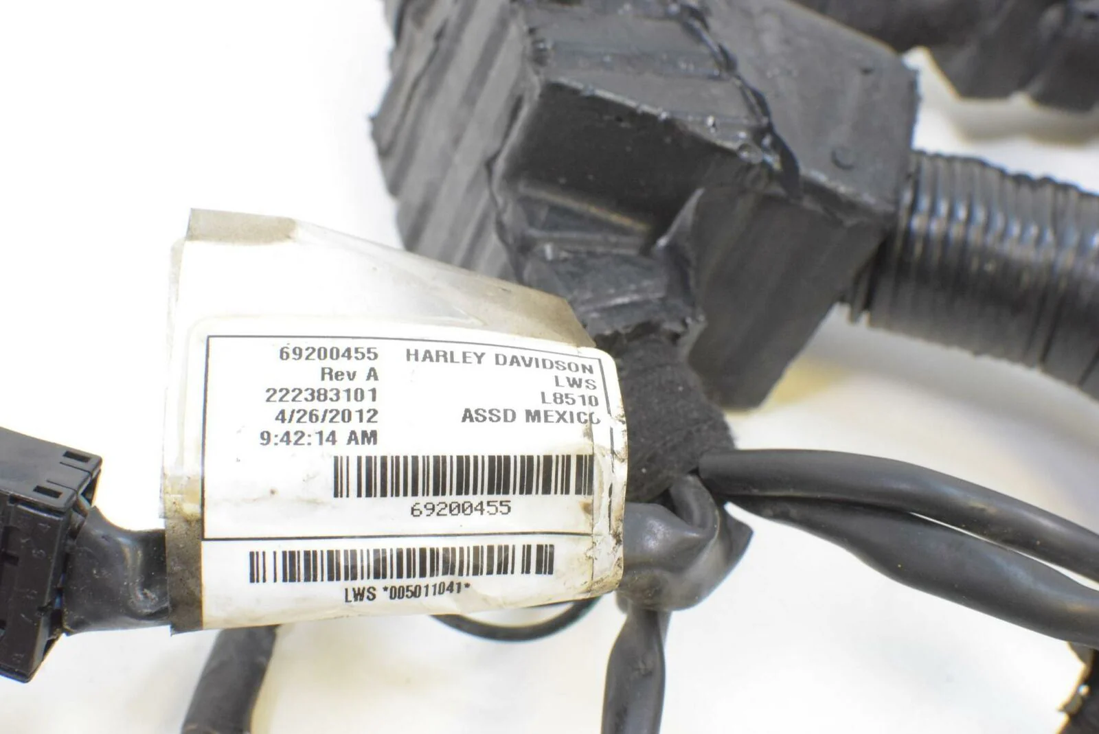 2012 Harley FXDC Dyna Super Glide Non ABS Main Wiring Harness Loom 71072-12A - Image 10