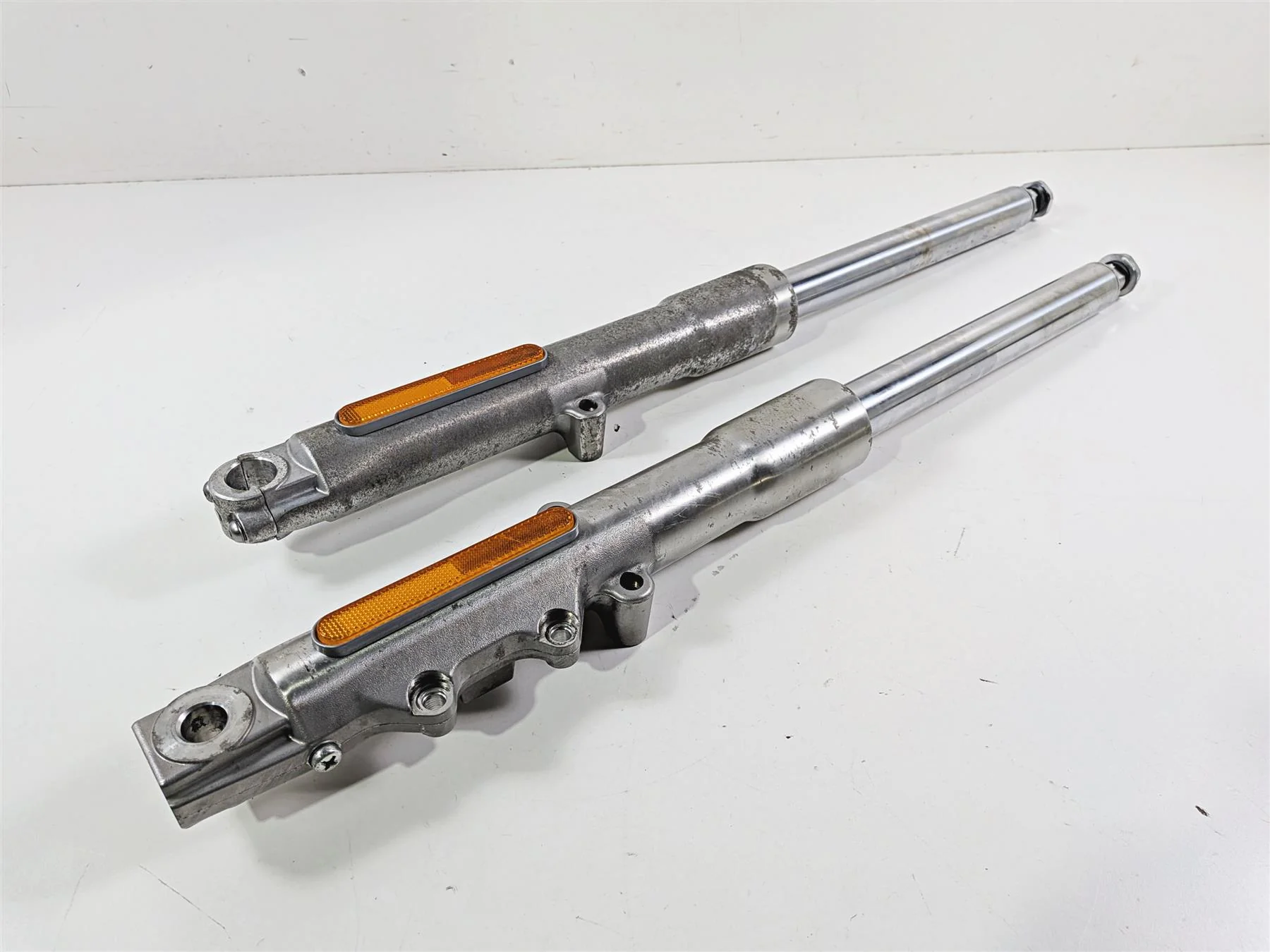 2012 Harley Softail FLSTF Fat Boy Front Fork Leg Set Straight 45915-08A 45916-07 - Image 12