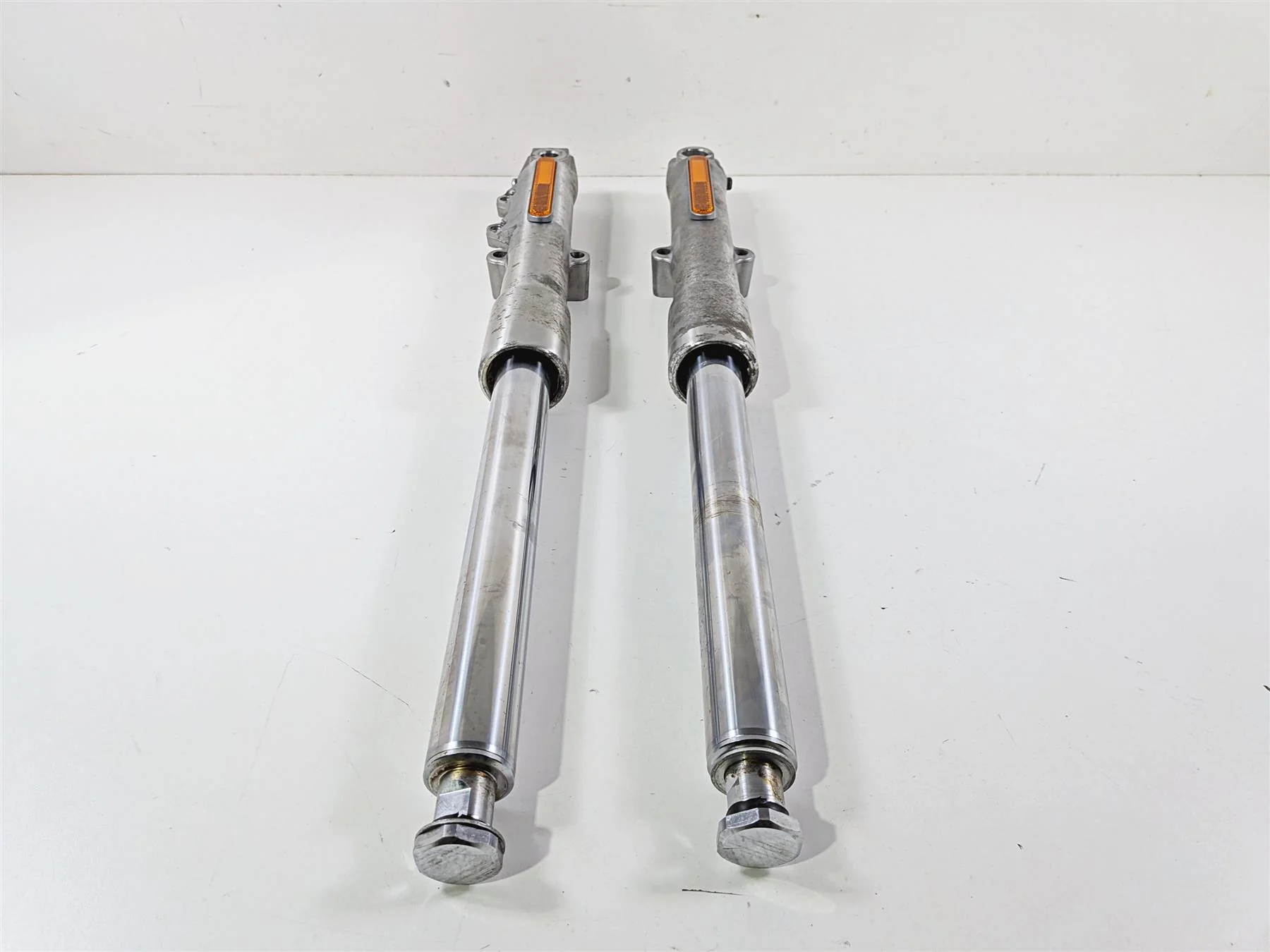 2012 Harley Softail FLSTF Fat Boy Front Fork Leg Set Straight 45915-08A 45916-07 - Image 6