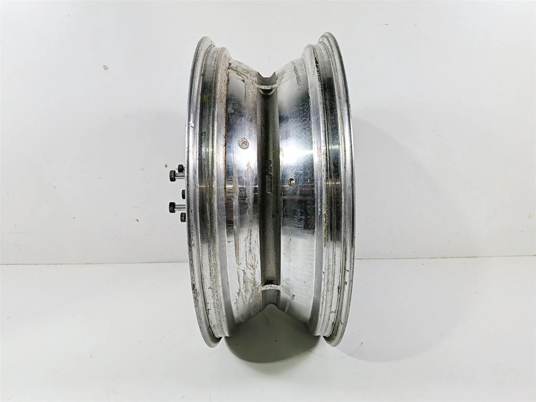 2012 Harley Softail FLSTF Fat Boy Rear Wheel Rim 17x6 Straight 40900181 - Image 3