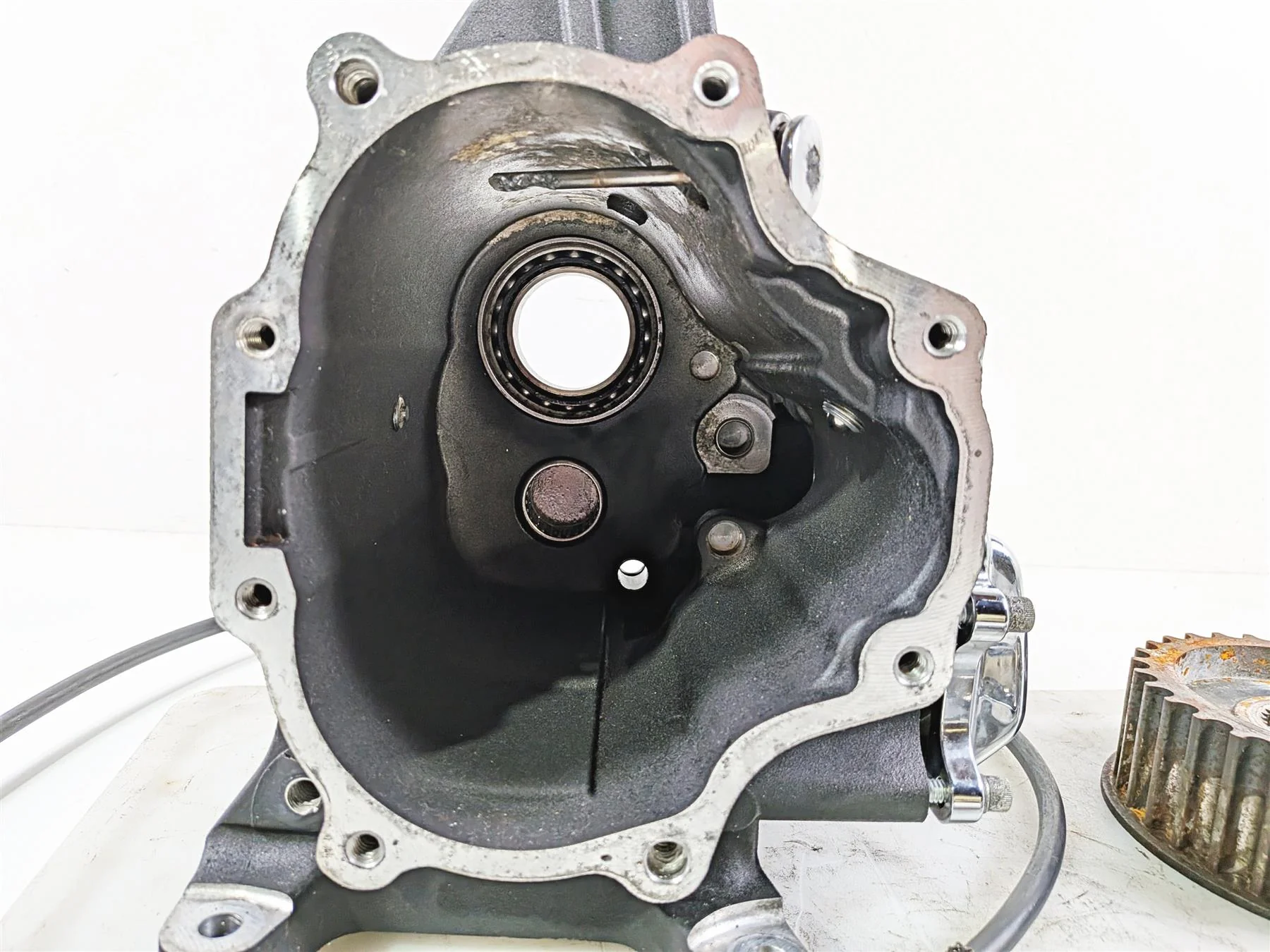 2012 Harley Softail FLSTF Fat Boy Transmission Gear Box Case Housing 34799-07 - Image 12