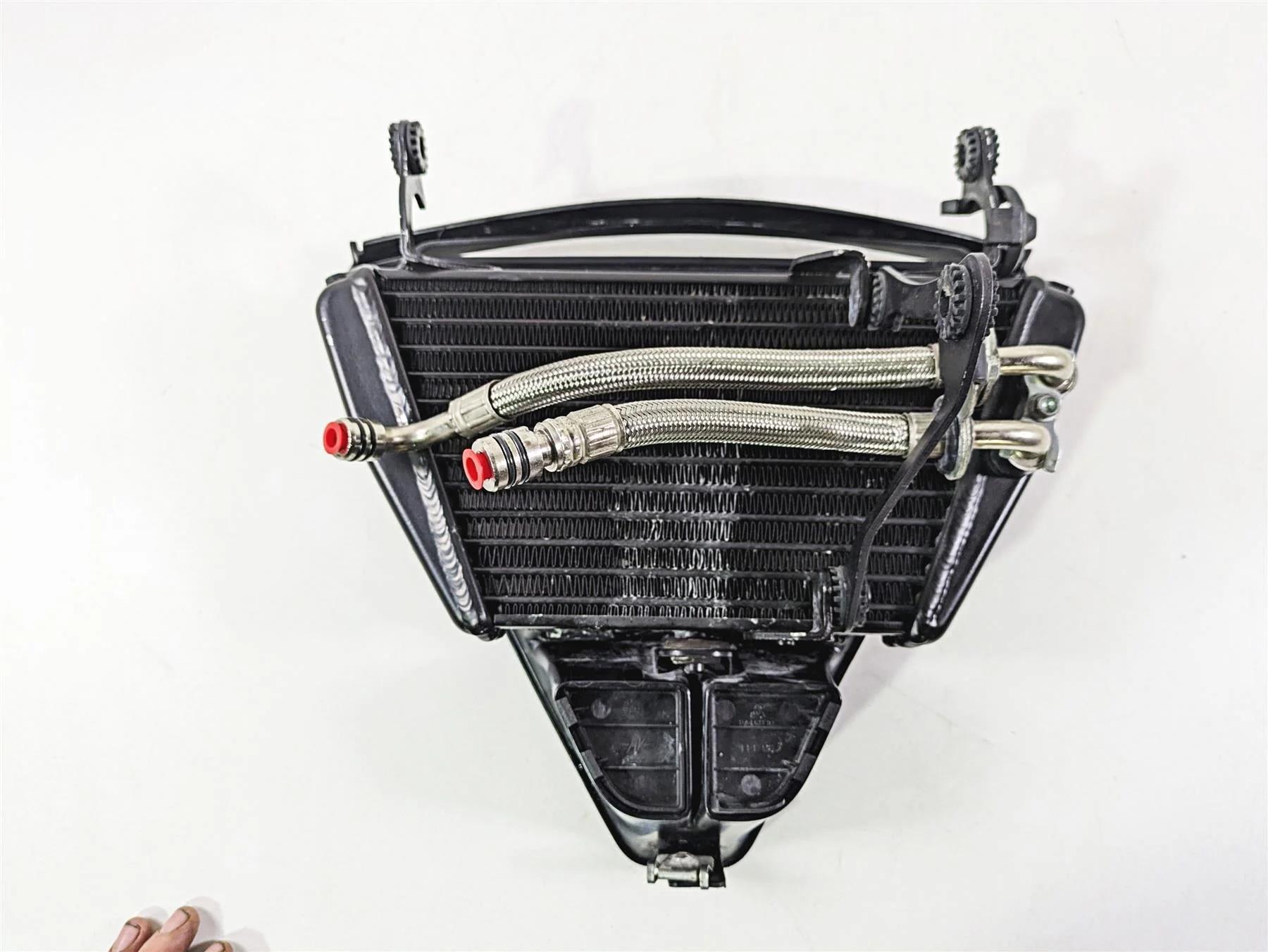 2012 Mv Agusta F4 RR Oil Cooler + Lines & Cover - No Leaks 8000B4882 - Image 5
