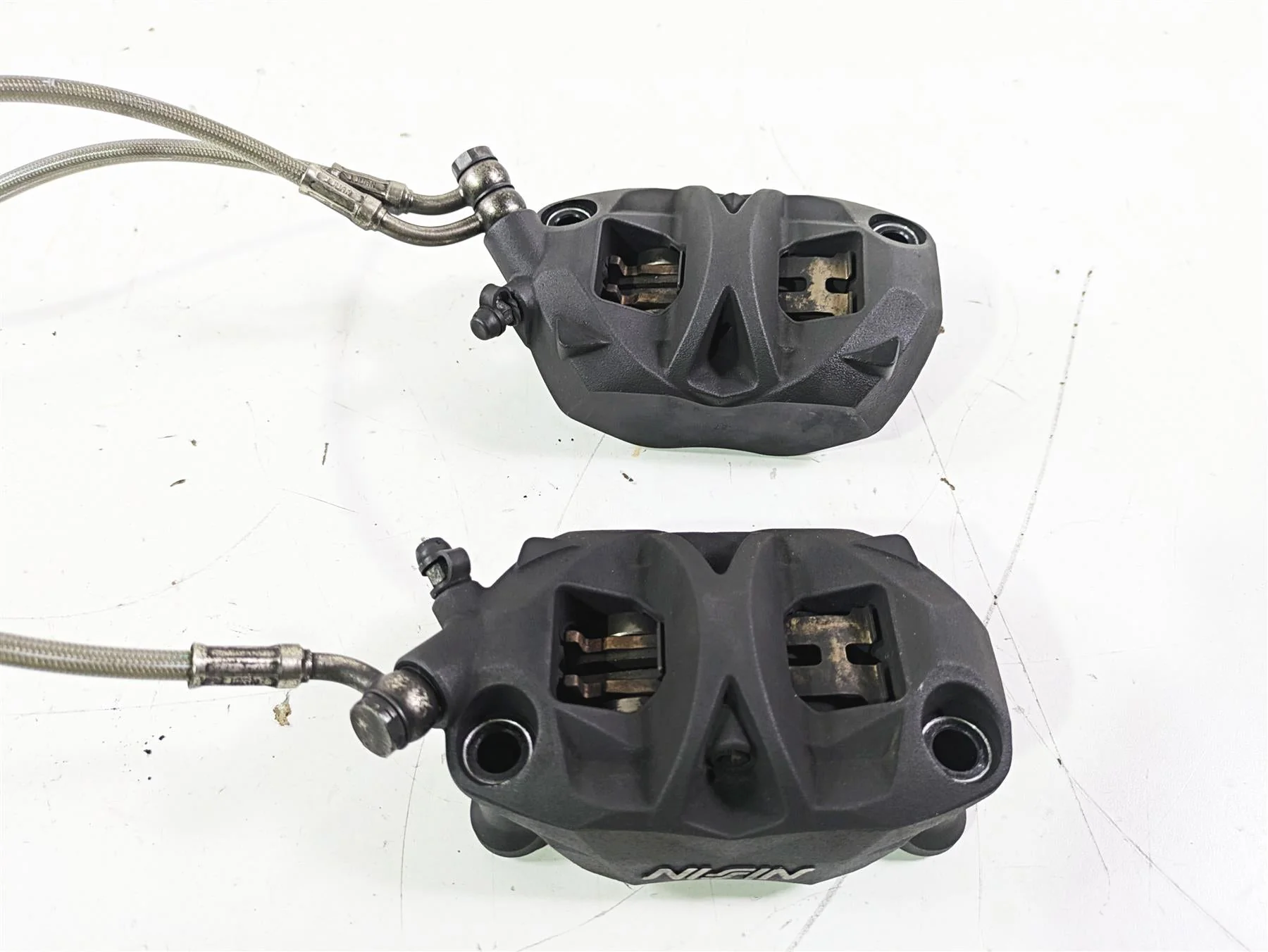 2012 Triumph Daytona 675 Nissin Front Brake Caliper 108mm Set T2021220 T2021230 - Image 2