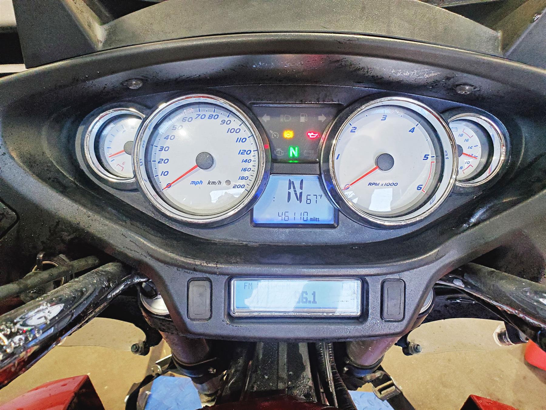 2012 Victory Cross Country Speedometer Gauges Instrument 46k 3280544 3280710 - Image 2