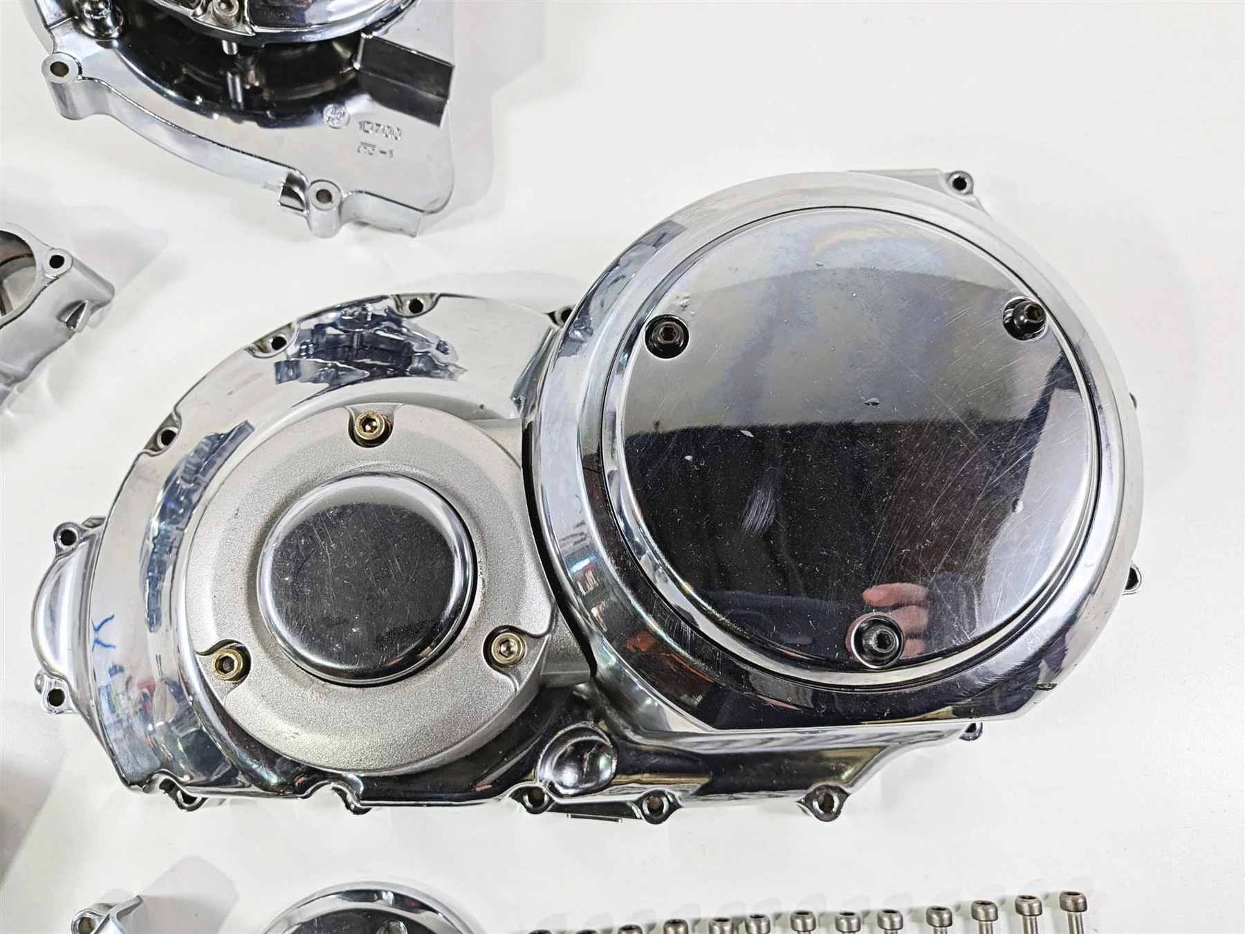 2012 Yamaha XV1900 Raider S Chrome Primary & Engine Side Covers 1D7-15779-00-00 - Image 5