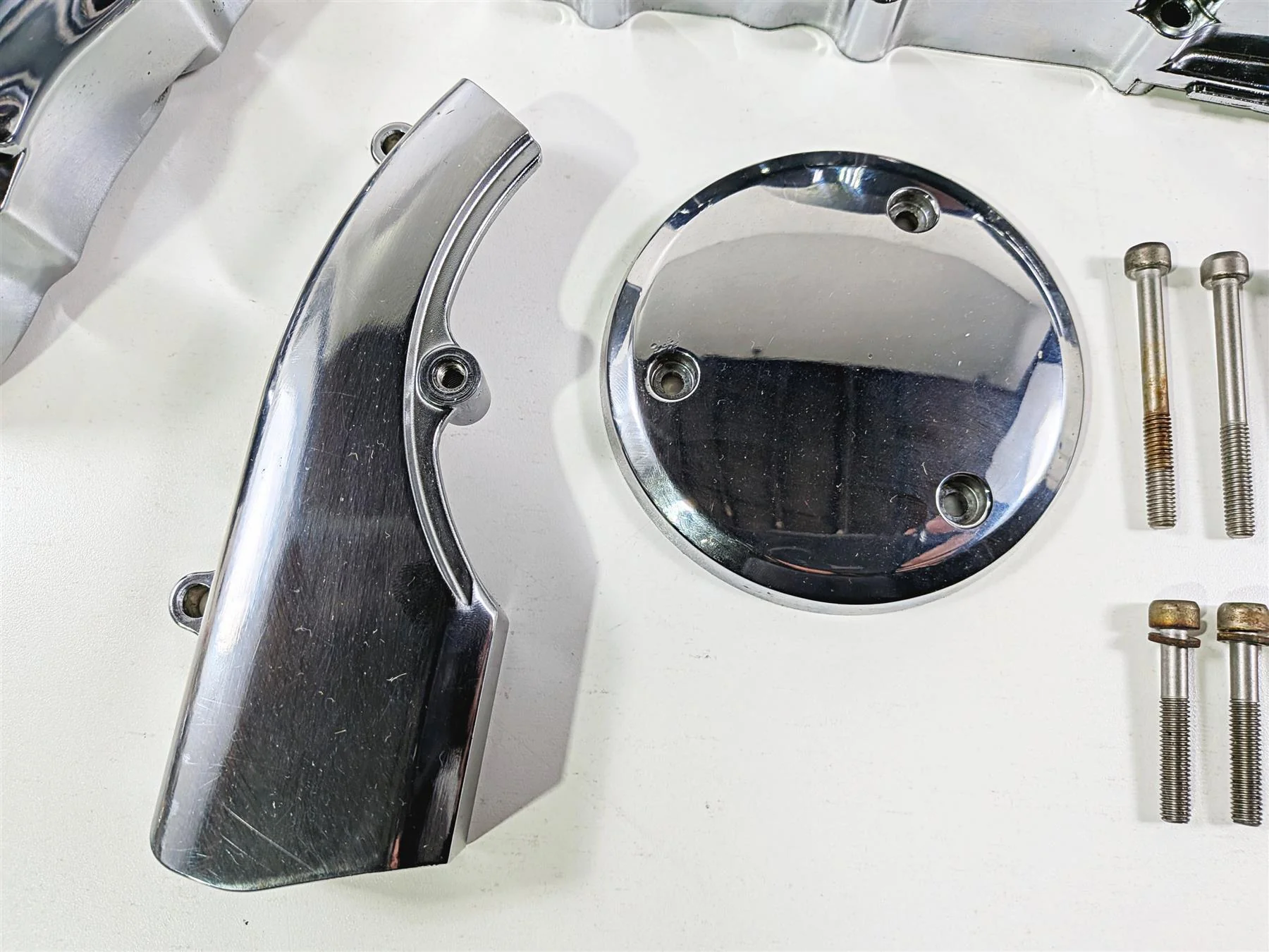 2012 Yamaha XV1900 Raider S Chrome Primary & Engine Side Covers 1D7-15779-00-00 - Image 6