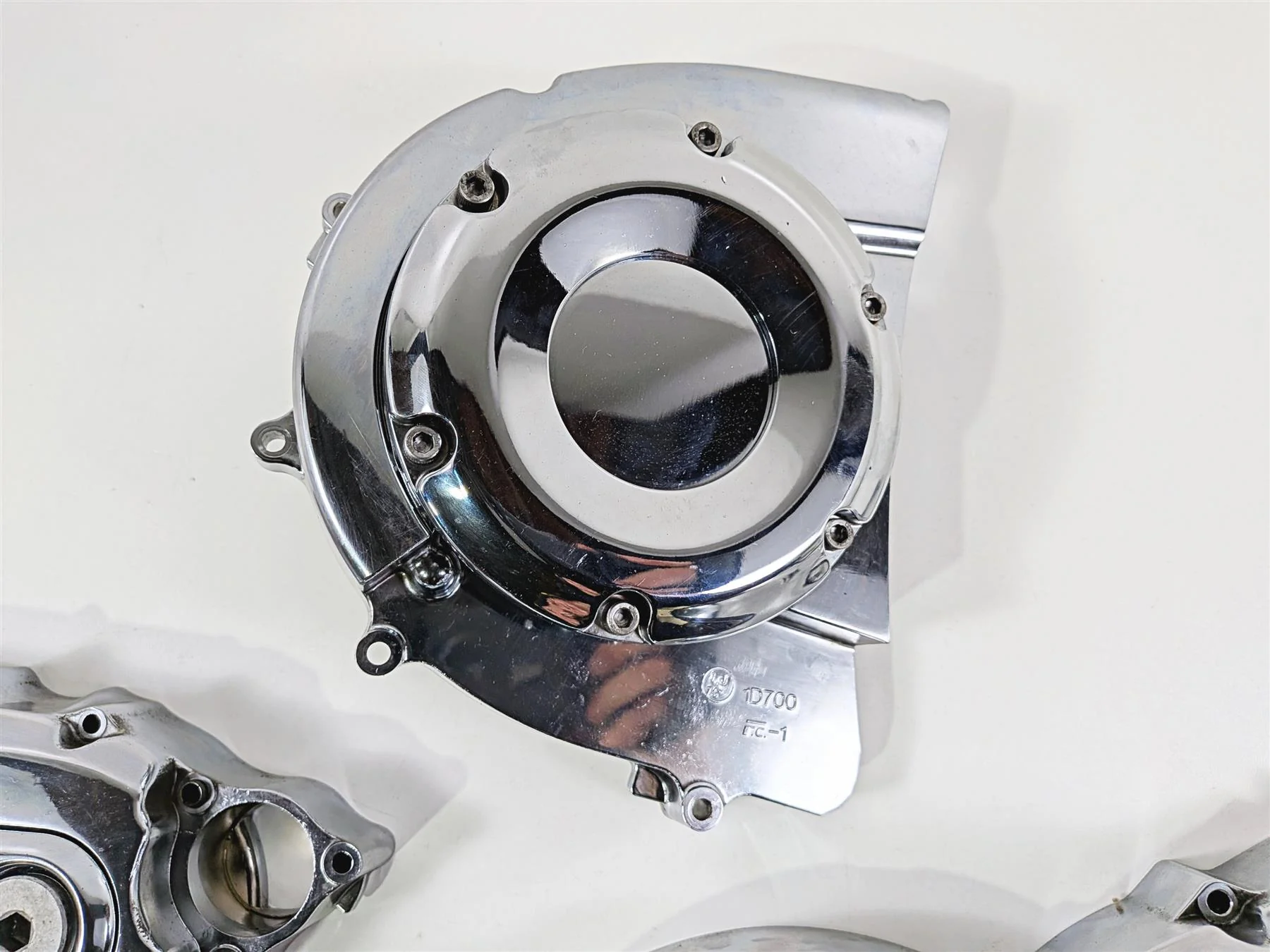 2012 Yamaha XV1900 Raider S Chrome Primary & Engine Side Covers 1D7-15779-00-00 - Image 7