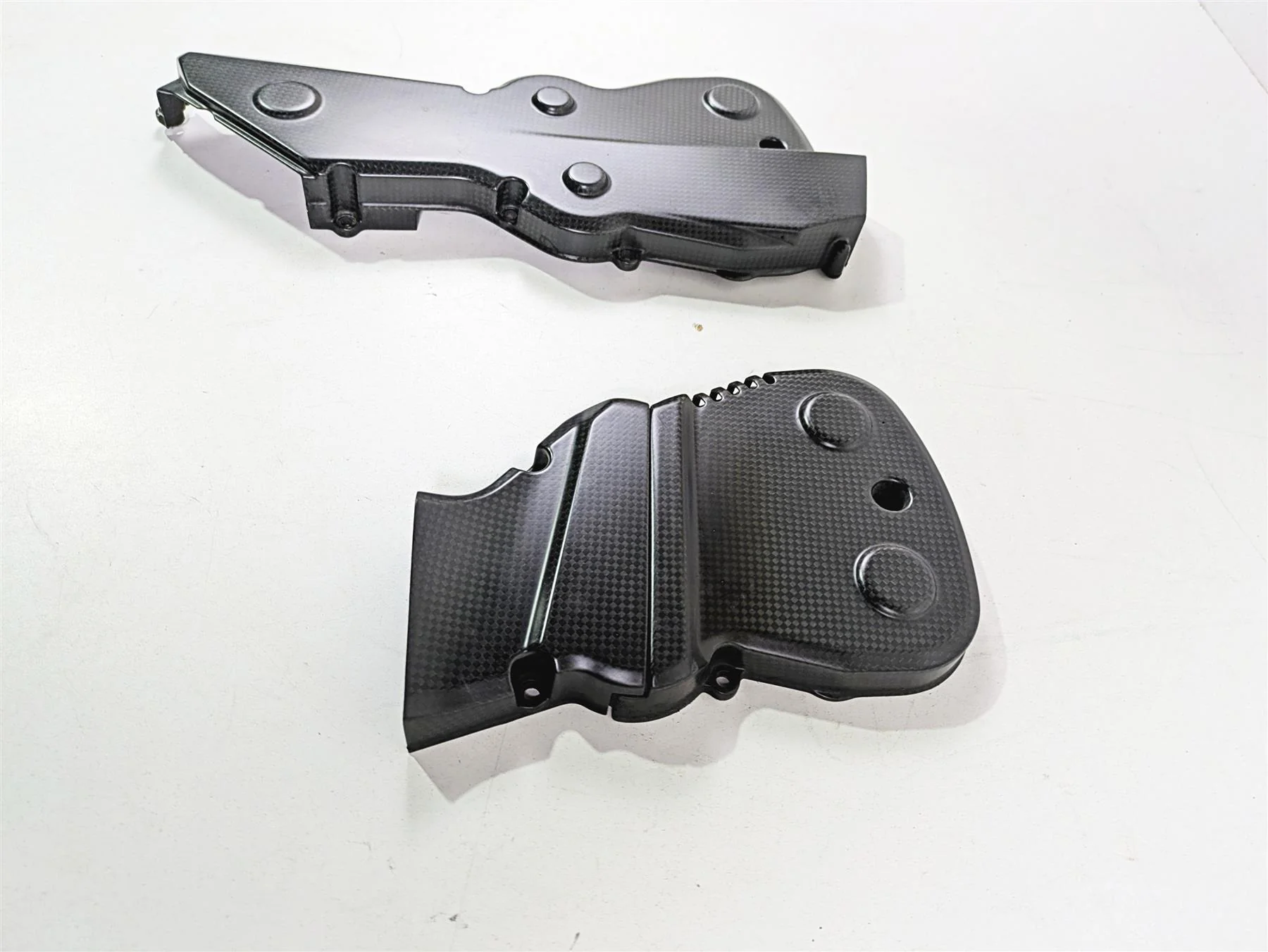 2013 Ducati Hypermotard 821 SP Carbon Fiber Timing Belt Cover Set 24511401A - Image 3