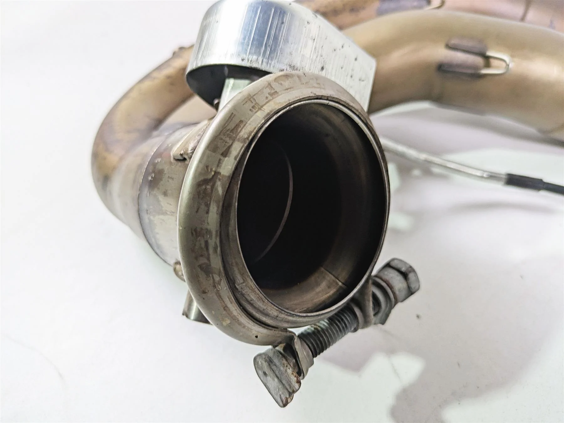 2013 Ducati Hypermotard 821 SP Exhaust Header Pipe & Servo Set 57013292B - Image 6
