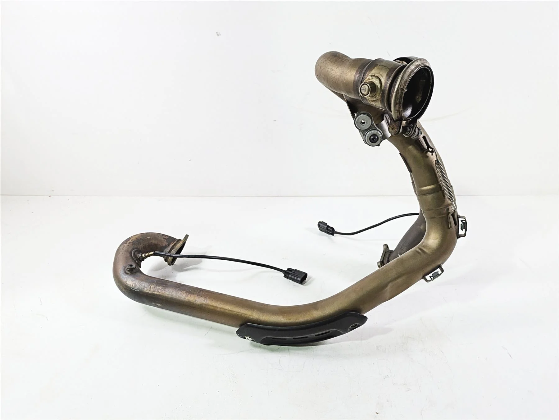 2013 Ducati Hyperstrada 821 Exhaust Header & Servo Motor Set -Dents 57013291B - Image 2