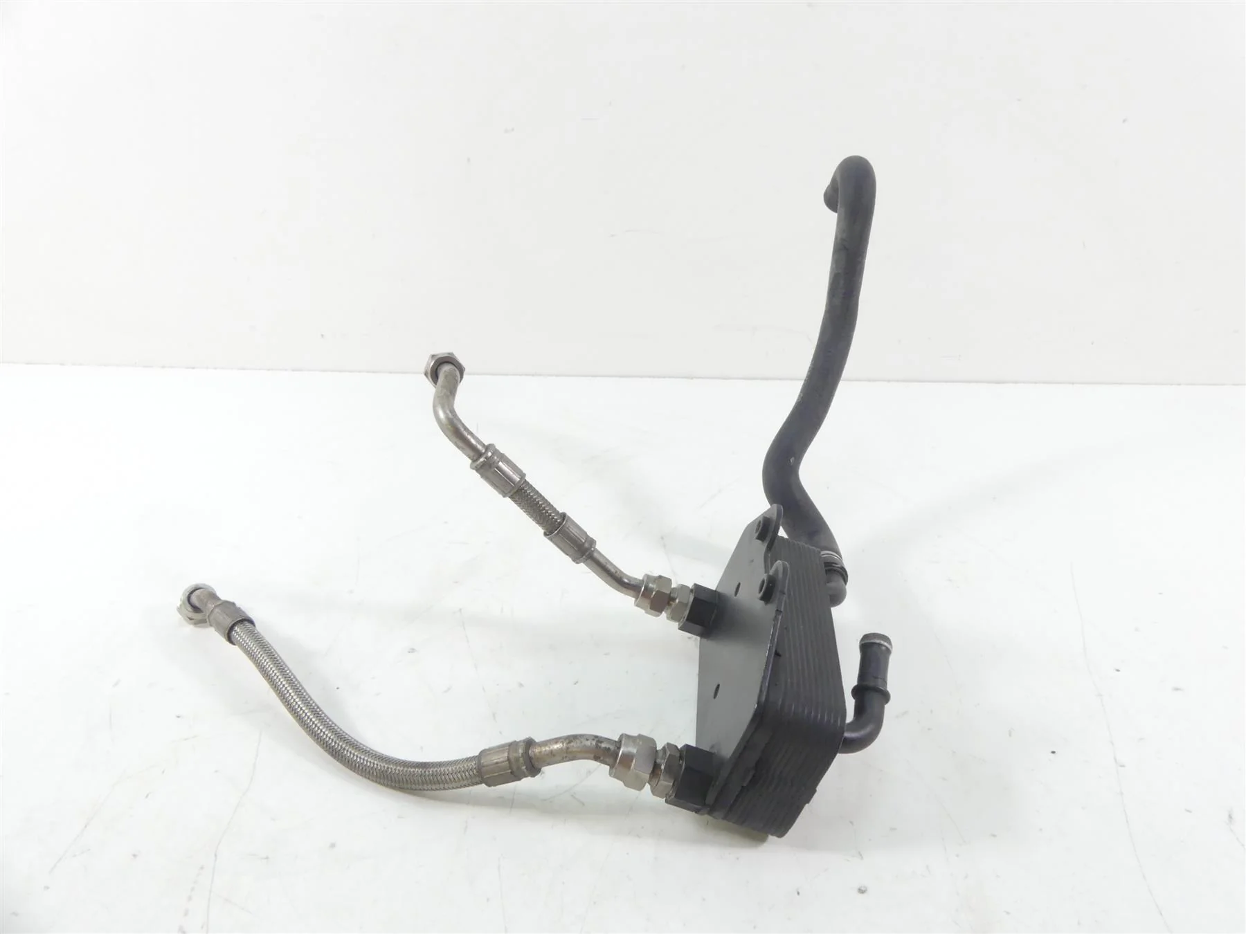 2013 Ducati Streetfighter 848 Oil Cooler Heat Exchanger & Lines Hoses 54710011A - Image 3