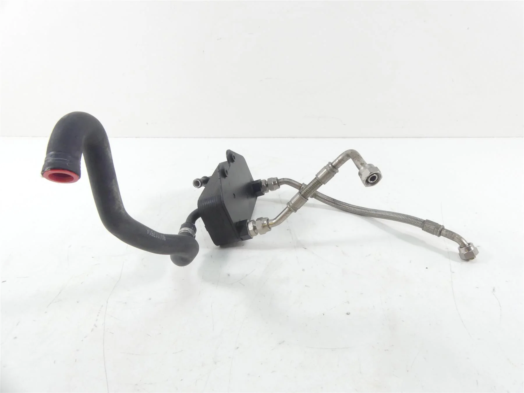 2013 Ducati Streetfighter 848 Oil Cooler Heat Exchanger & Lines Hoses 54710011A - Image 5