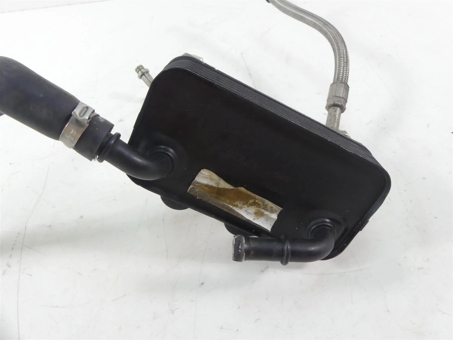 2013 Ducati Streetfighter 848 Oil Cooler Heat Exchanger & Lines Hoses 54710011A - Image 6
