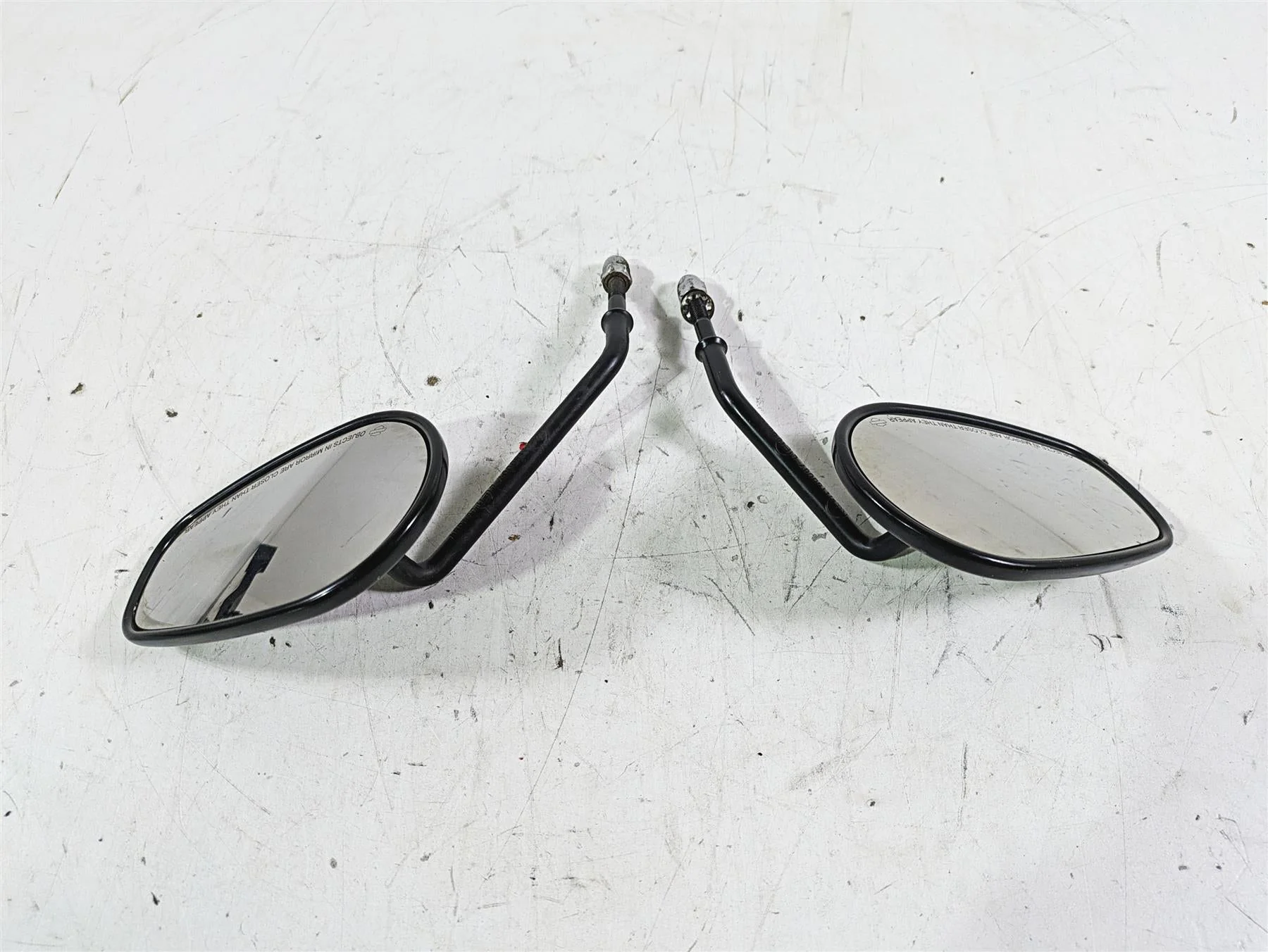 2013 Harley FXDWG Dyna Wide Glide Rear View Mirror Set 91909-03B 91910-03B - Image 3