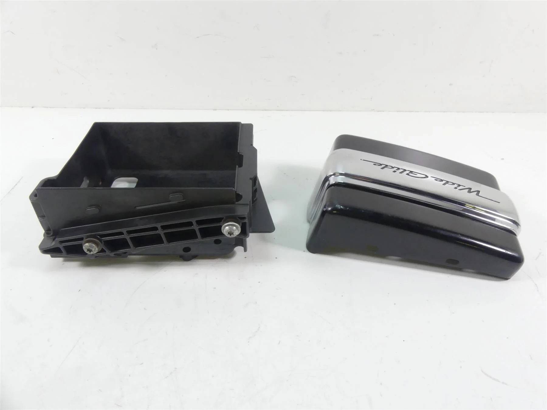 2013 Harley FXDWG Dyna Wide Glide Right Battery Tray & Chrome Cover 66366-06 - Image 10