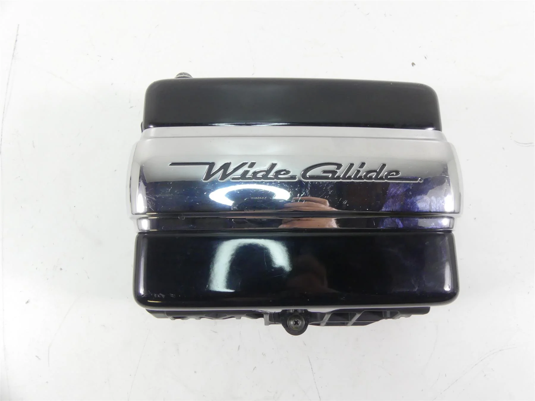 2013 Harley FXDWG Dyna Wide Glide Right Battery Tray & Chrome Cover 66366-06 - Image 5