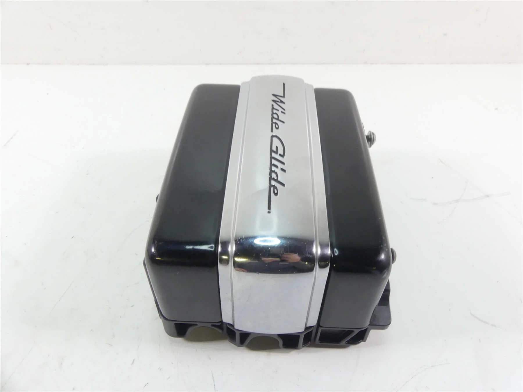 2013 Harley FXDWG Dyna Wide Glide Right Battery Tray & Chrome Cover 66366-06 - Image 6