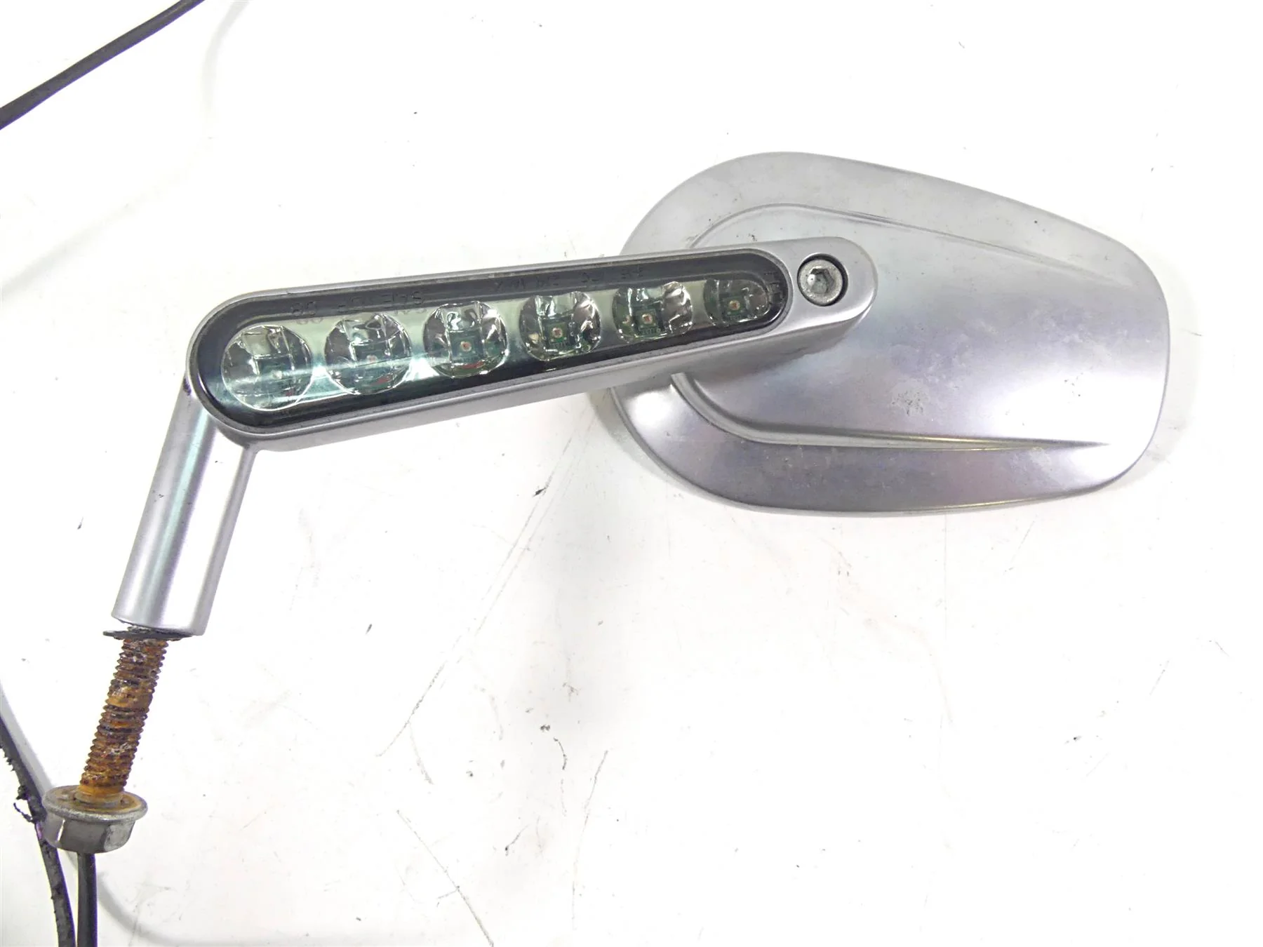 2013 Harley VRSCF Muscle Vrod Left Rear View Mirror Blinker Set 92095-09 - Image 2