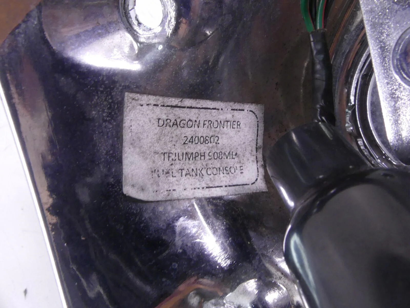 2013 Triumph America EFI Fuel Tank Console Cover & Instrument Lights T2400802 - Image 6