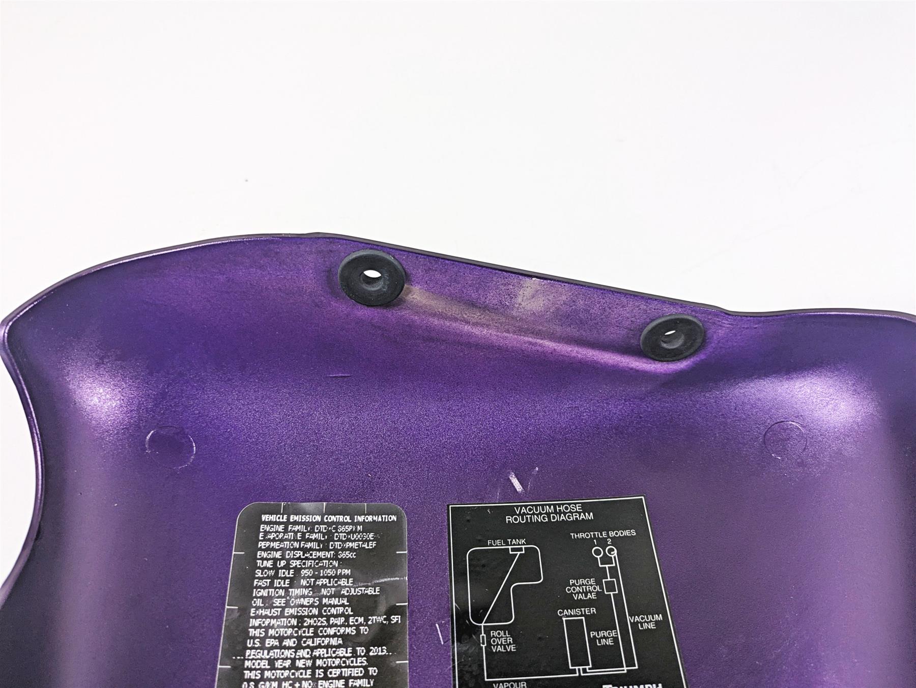 2013 Triumph Bonneville Side Cover Fairing Set Imperial Purple -Read T2309434-KF - Image 11