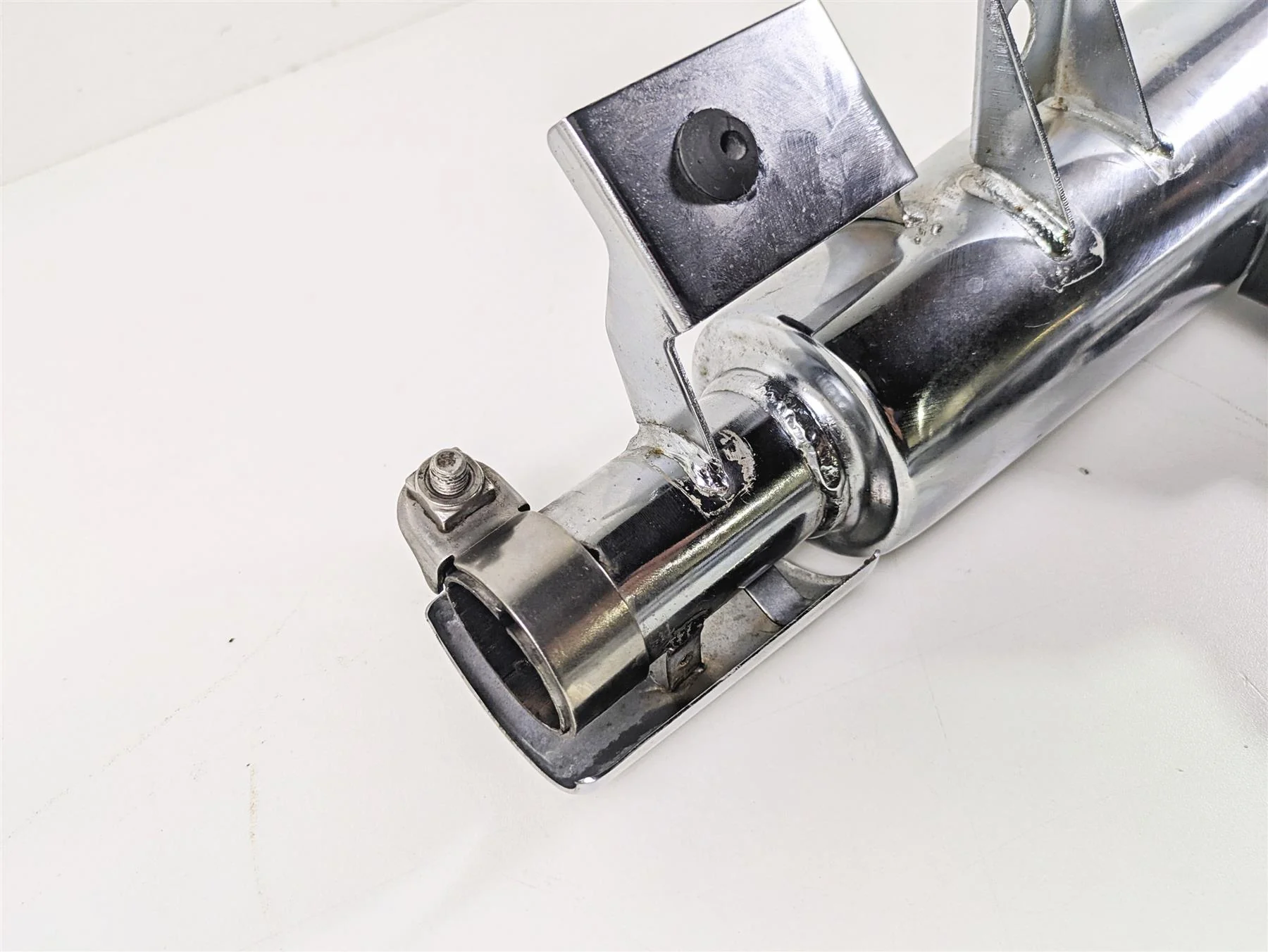 2013 Triumph Bonneville Stock Exhaust Pipe Muffler Set T2206490 T2206485 - Image 6