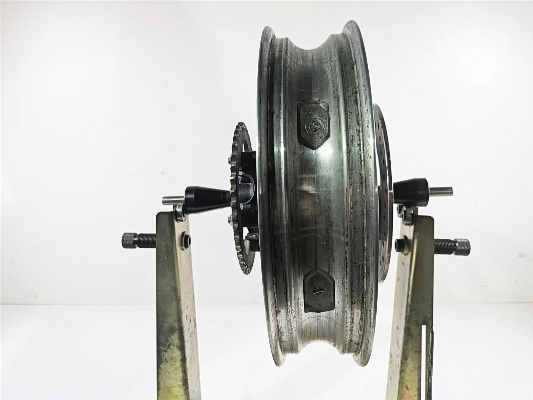 2013 Triumph Bonneville Straight 17x3.5 Rear Wheel Rim T2010485 - Image 9