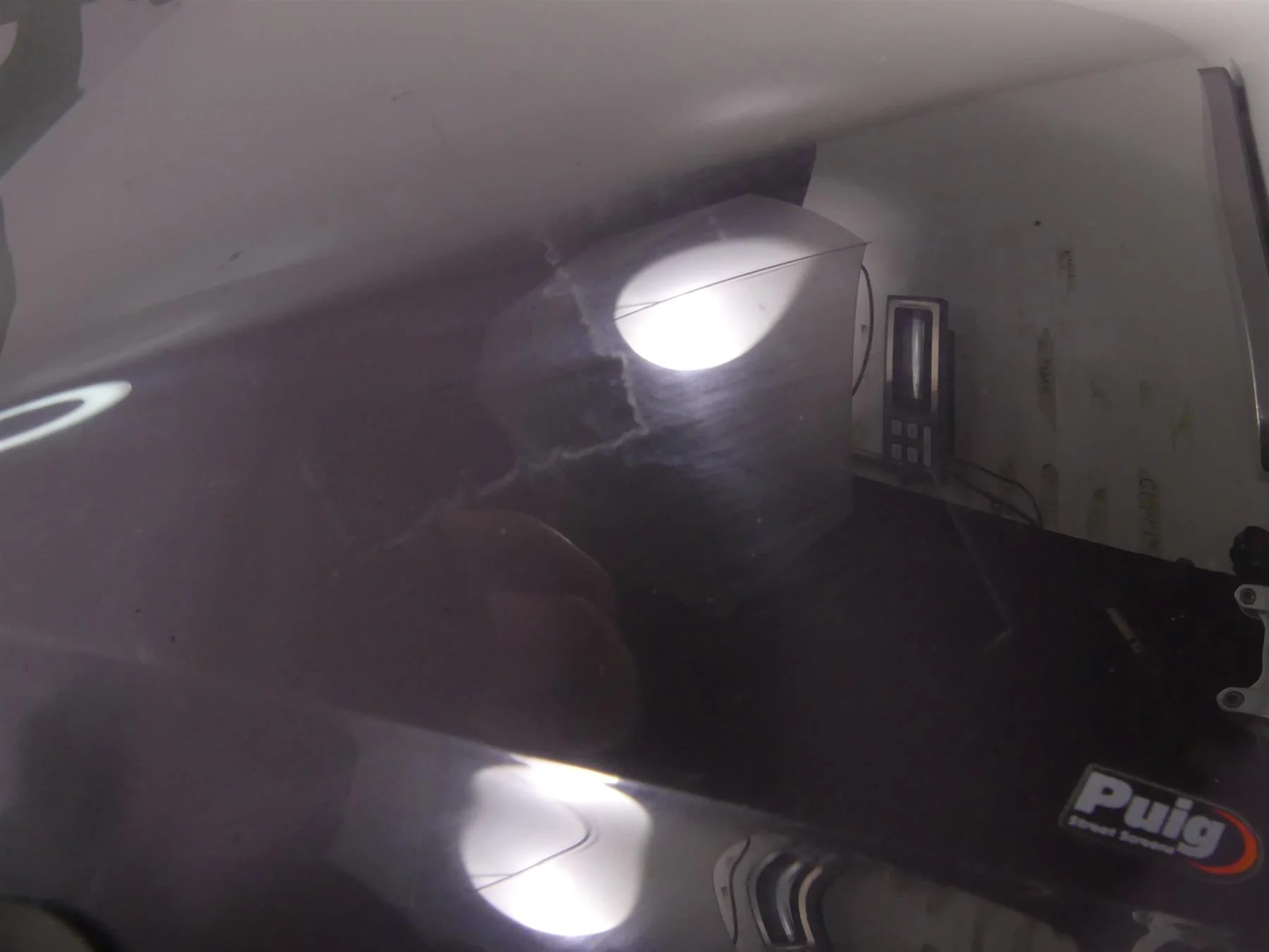 2013 Triumph Street Triple 675R Puig Street Screen Smoked Windshield  5658H - Image 10