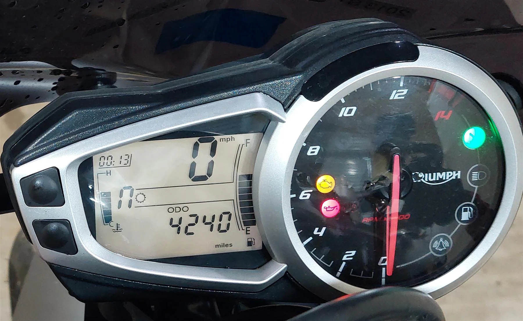 2013 Triumph Street Triple 675R Speedometer Gauge Instrument Cluster 4K T2501408 - Image 2