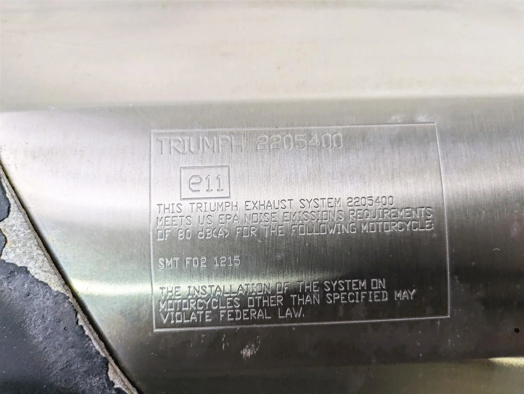 2013 Triumph Tiger 1215 Explorer Exhaust Pipe Muffler Silencer T2205454 - Image 10