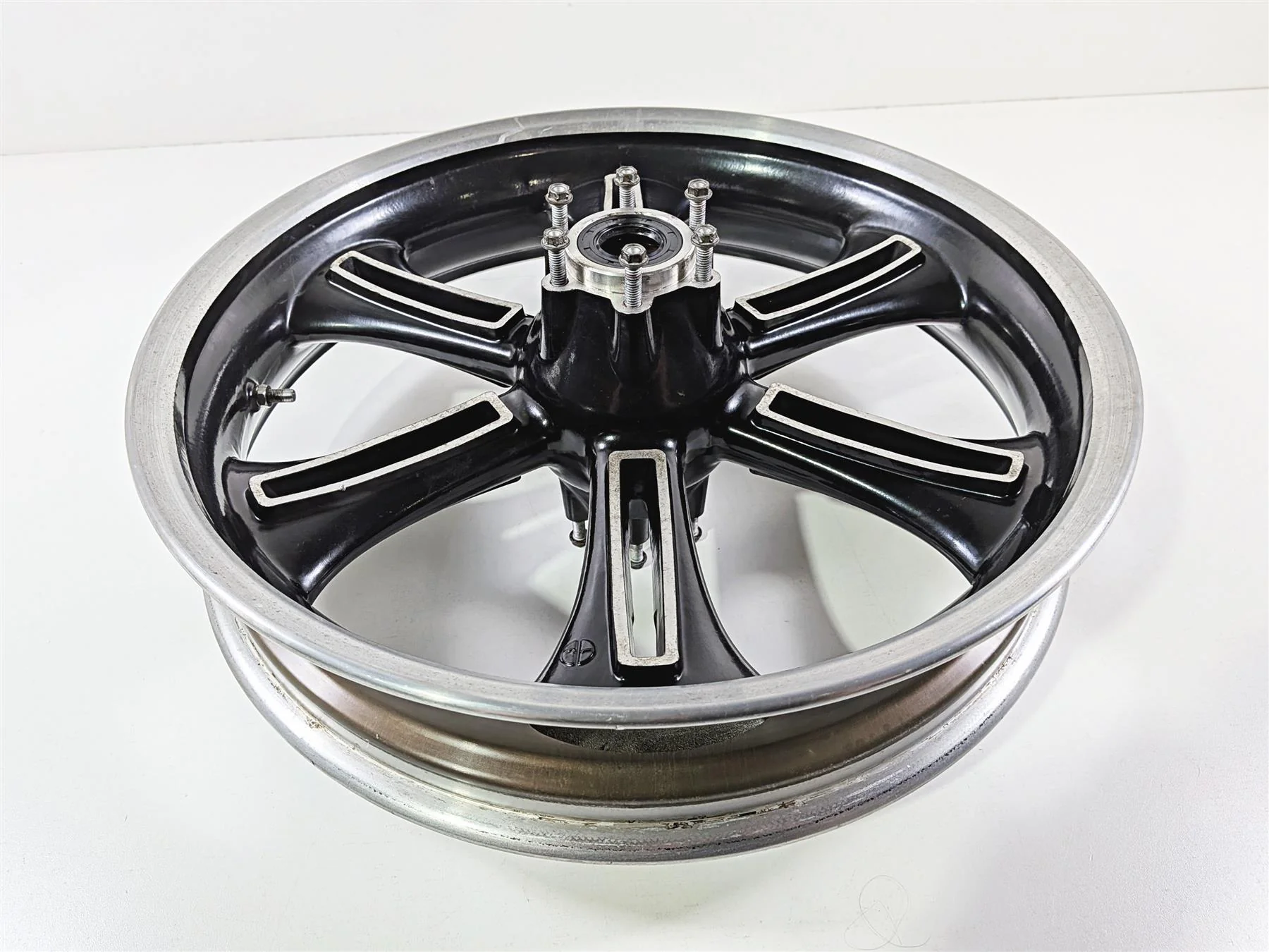 2013 Victory Vision Tour Straight Black Front Wheel Rim 18x3.5 1521383 - Image 6