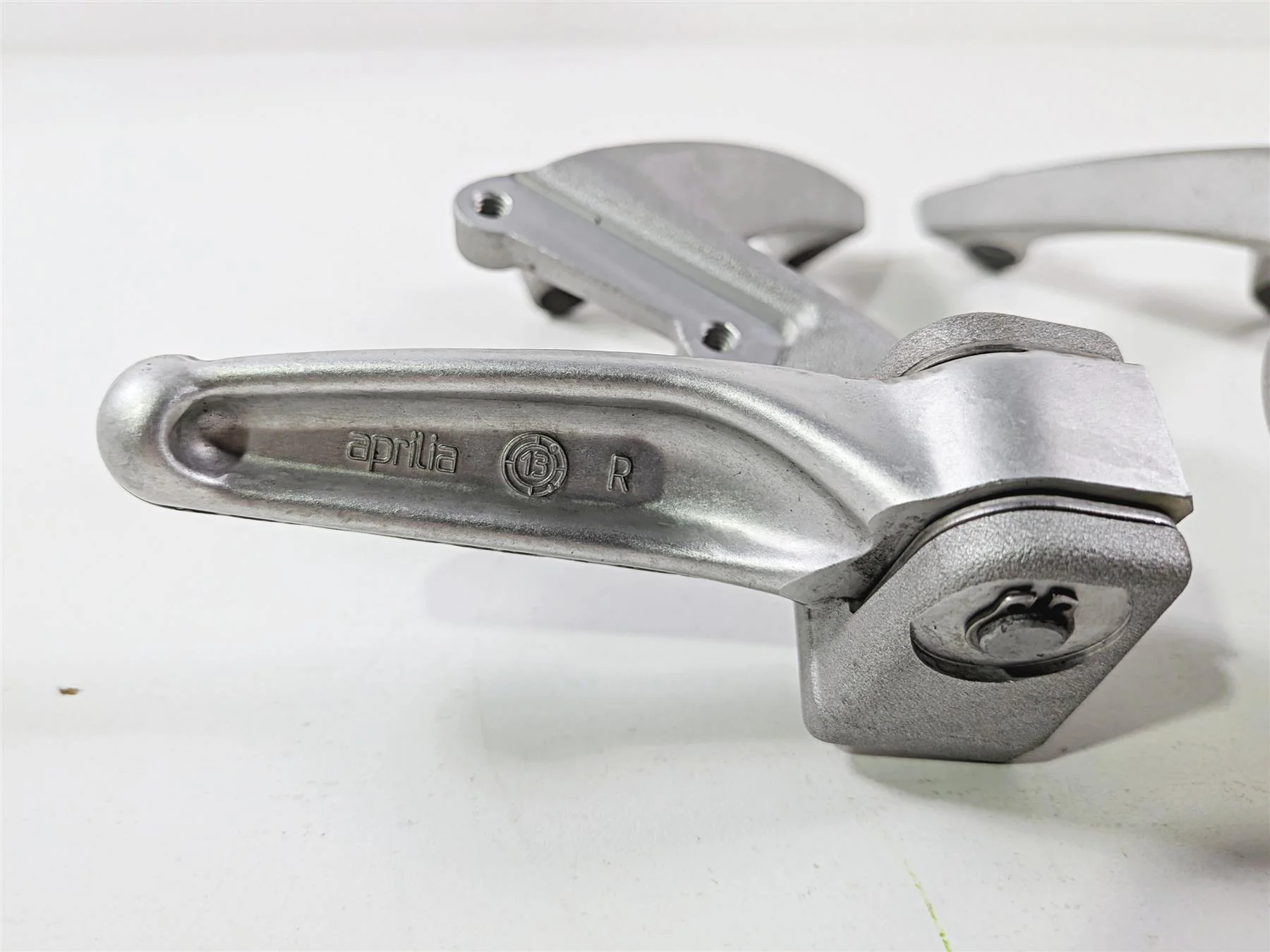 2014 Aprilia RSV4 RR Factory Rear Passenger Foot Peg Rest Set 893996 893997 - Image 9