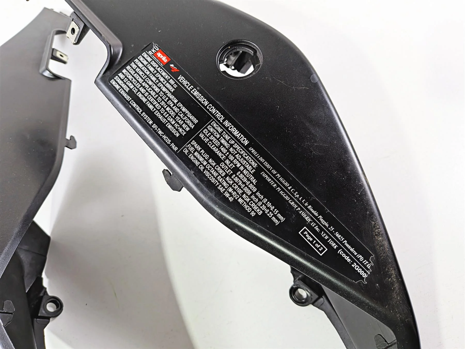 2014 Aprilia RSV4 RR Factory Tail Side Cover Fairing Set 858847 858835 - Image 10