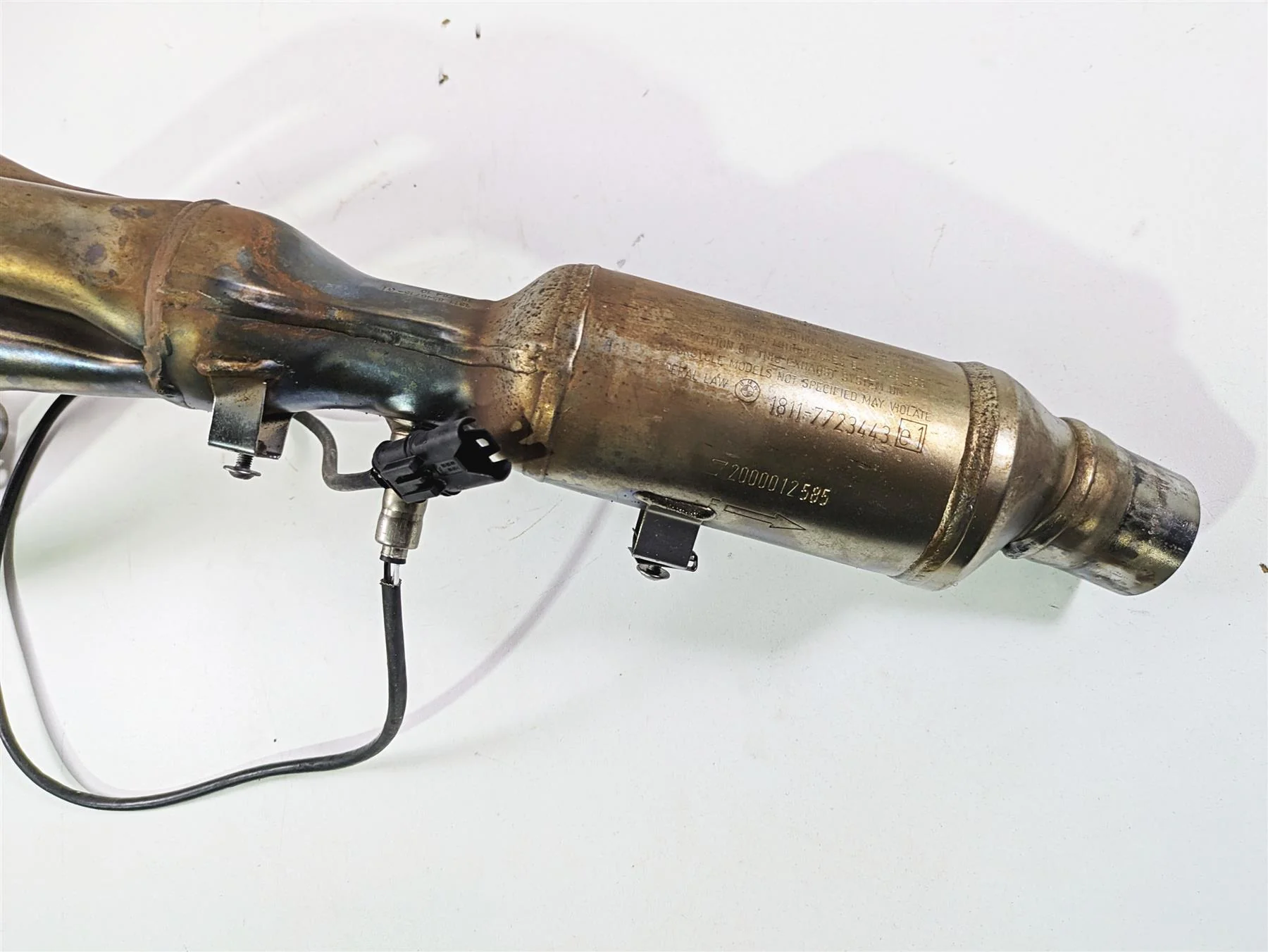 2014 BMW K1600 GTL  K48 Right Exhaust Header Manifold + Heat Shield 18518546715 - Image 10