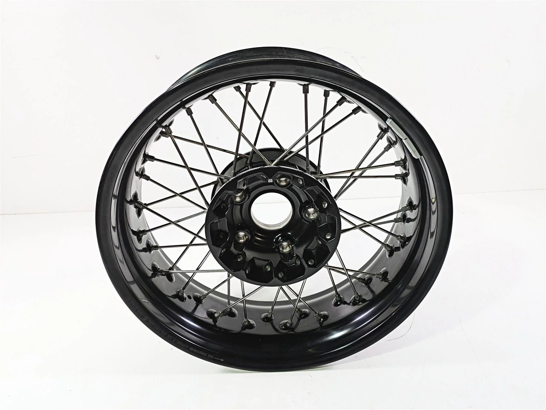 2014 BMW R nine T R9T K21 Rear Wheel Rim Black Spoke 17x5.5 -Ding 36318544696