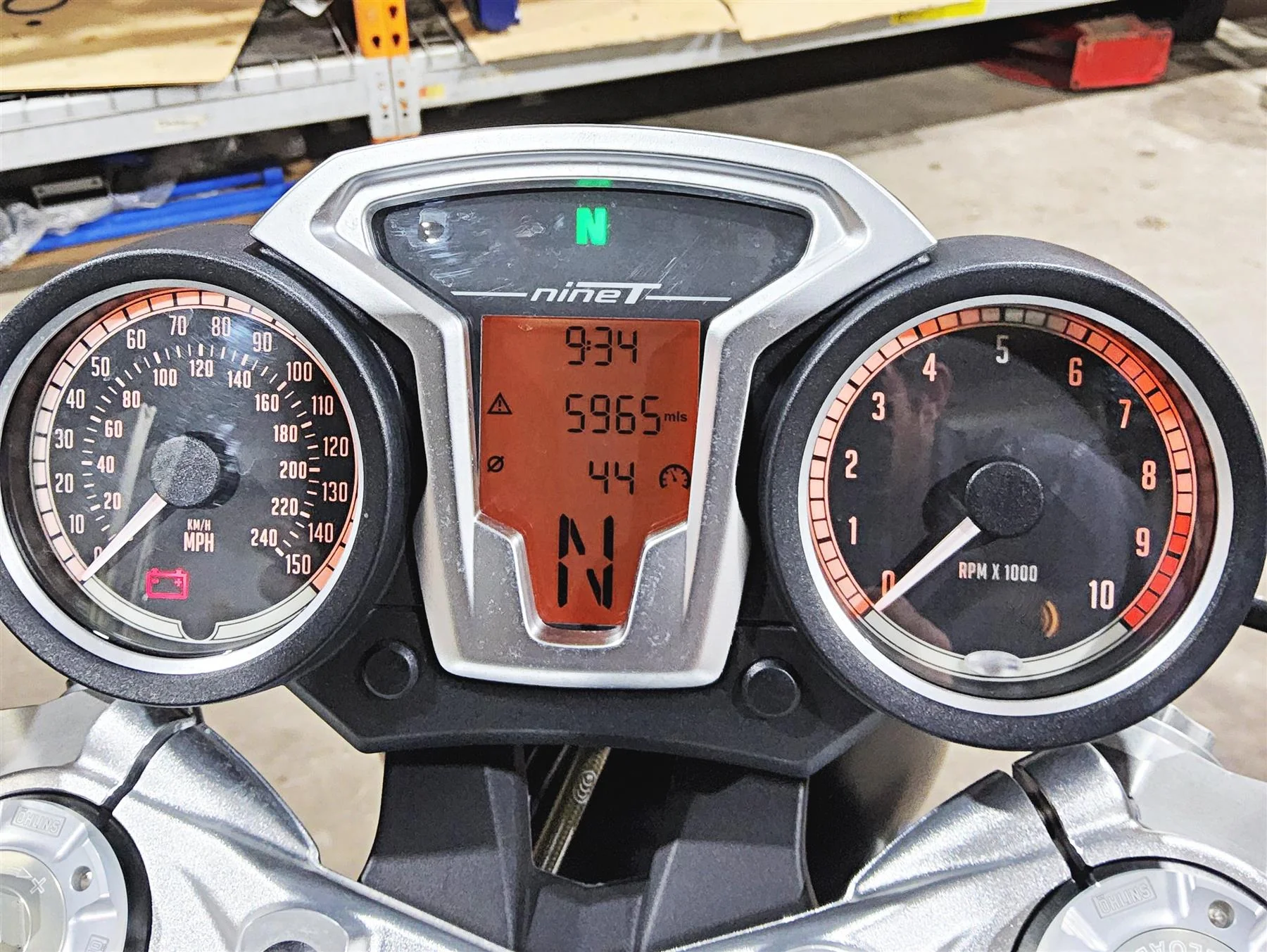2014 BMW R nine T R9T K21 Speedometer Gauges Instrument 6K 62118554832 8550064 - Image 2