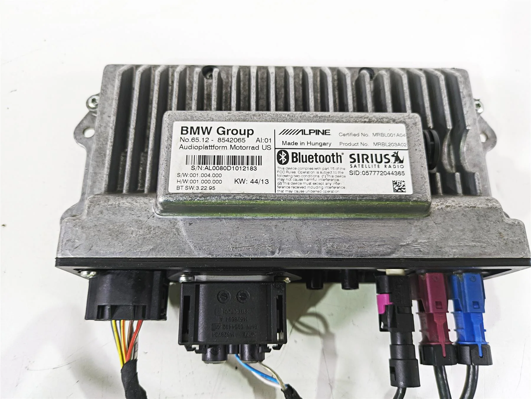 2014 BMW R1200 RT RTW K52 Alpine Amp Amplifier Radio & Antenna Set 65128542065 - Image 4