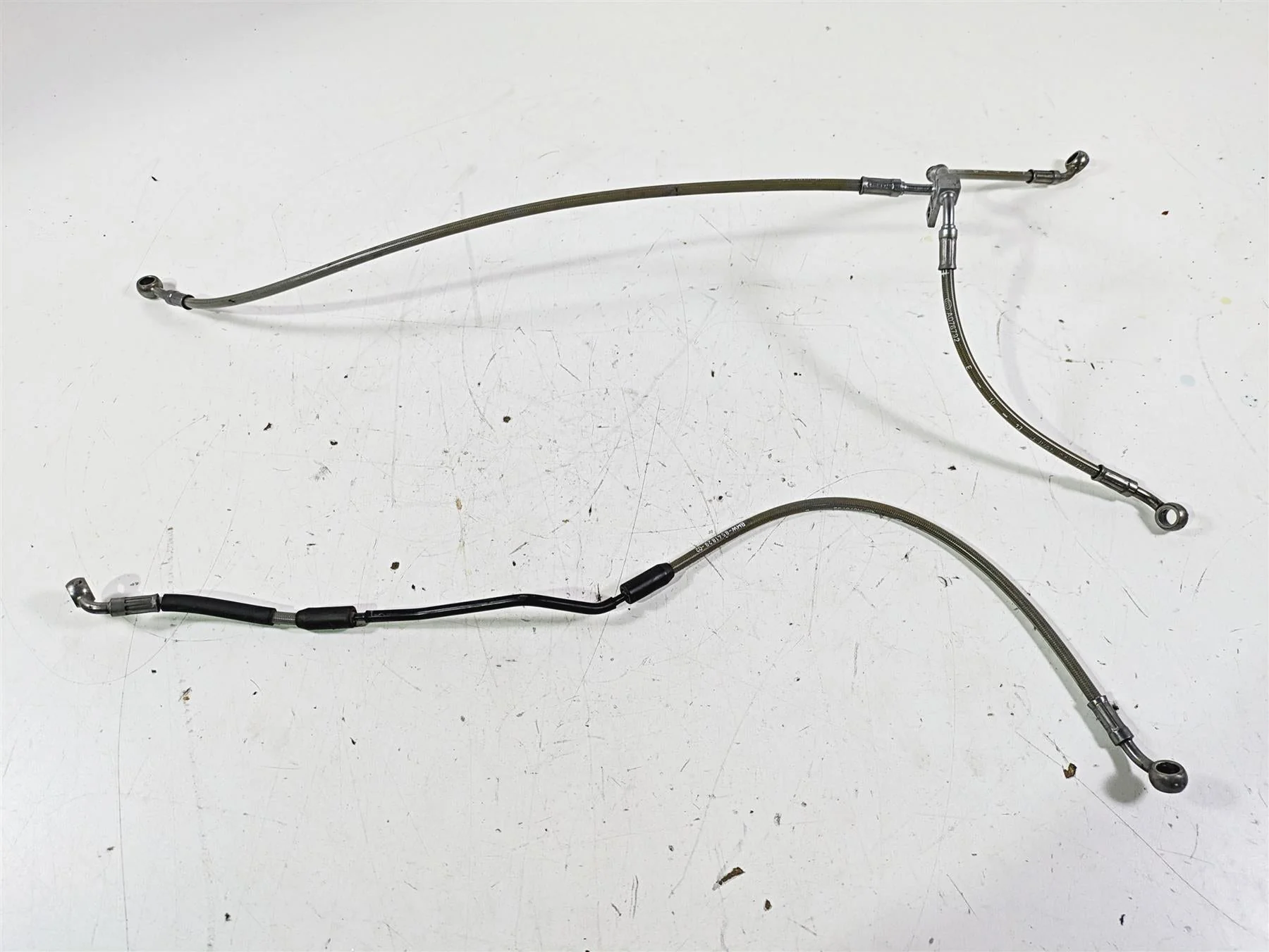 2014 BMW R1200 RT RTW K52 Front Abs Brake Line Set 34328541828 34328541829 - Image 2