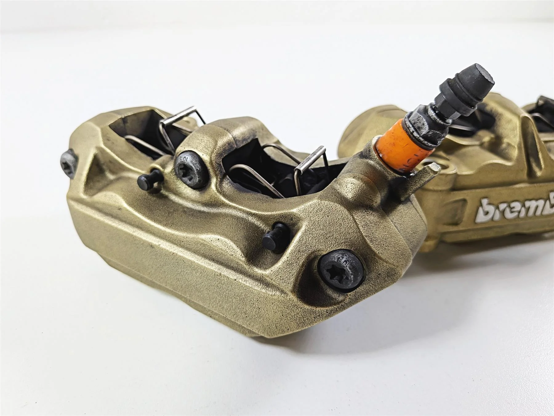 2014 BMW S1000RR K46 Gold Brembo Front Brake Caliper Set 100mm 34117714783 - Image 10