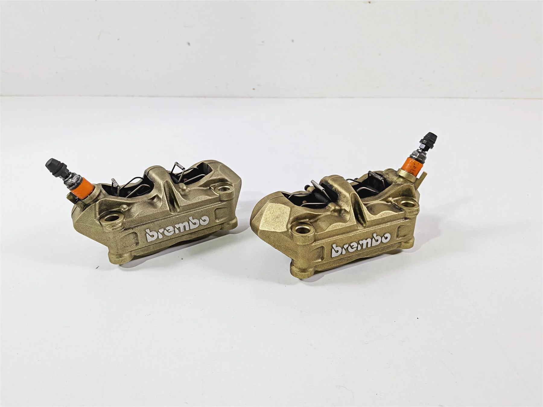 2014 BMW S1000RR K46 Gold Brembo Front Brake Caliper Set 100mm 34117714783 - Image 11