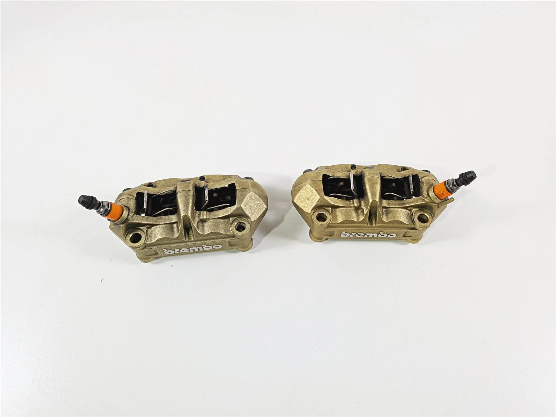 2014 BMW S1000RR K46 Gold Brembo Front Brake Caliper Set 100mm 34117714783 - Image 12