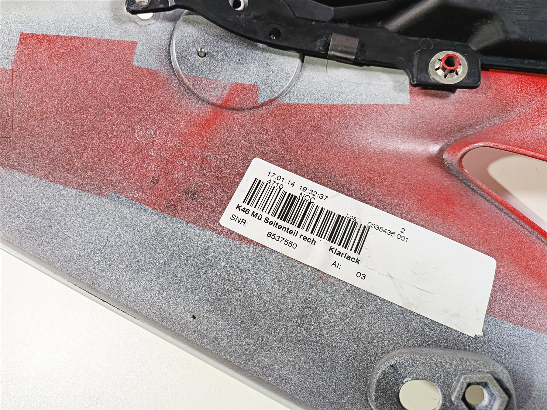 2014 BMW S1000RR K46 Right Main Emblem Side Fairing 8537550 46638540874 - Image 10