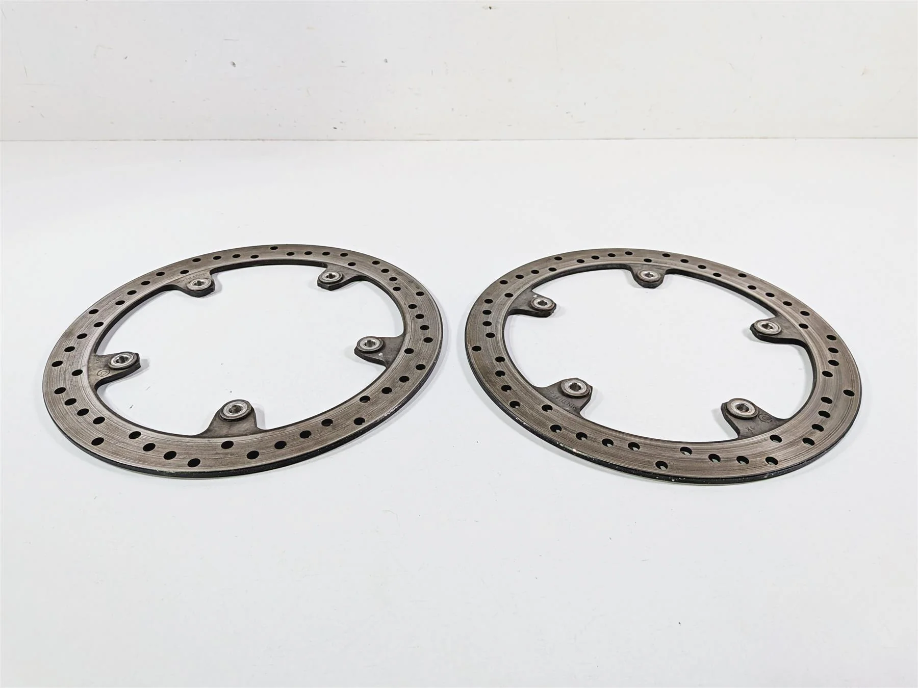 2014 BMW S1000RR K46 Straight Front Brake Rotor Disc Set 320mm 34117723493 - Image 4