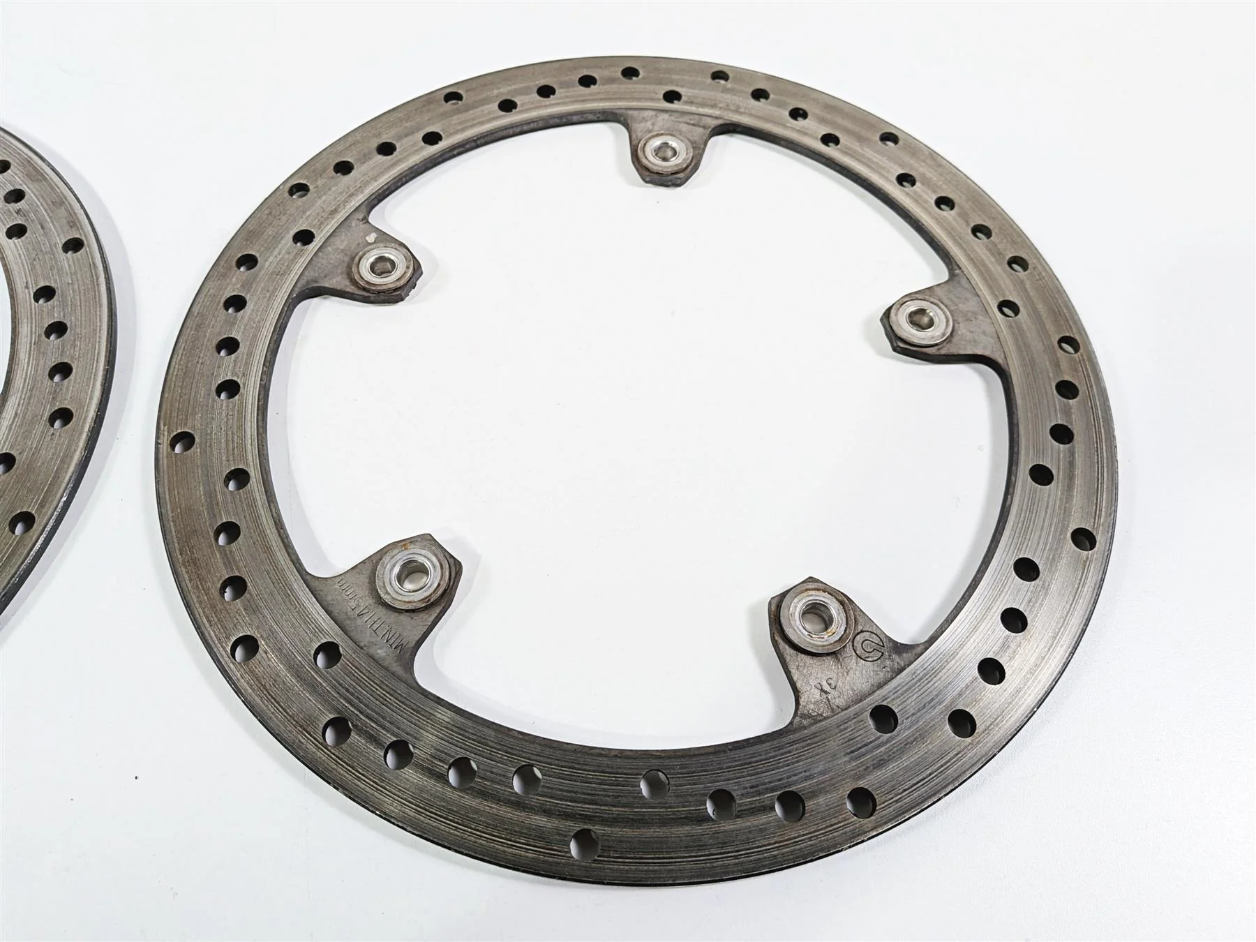 2014 BMW S1000RR K46 Straight Front Brake Rotor Disc Set 320mm 34117723493 - Image 6