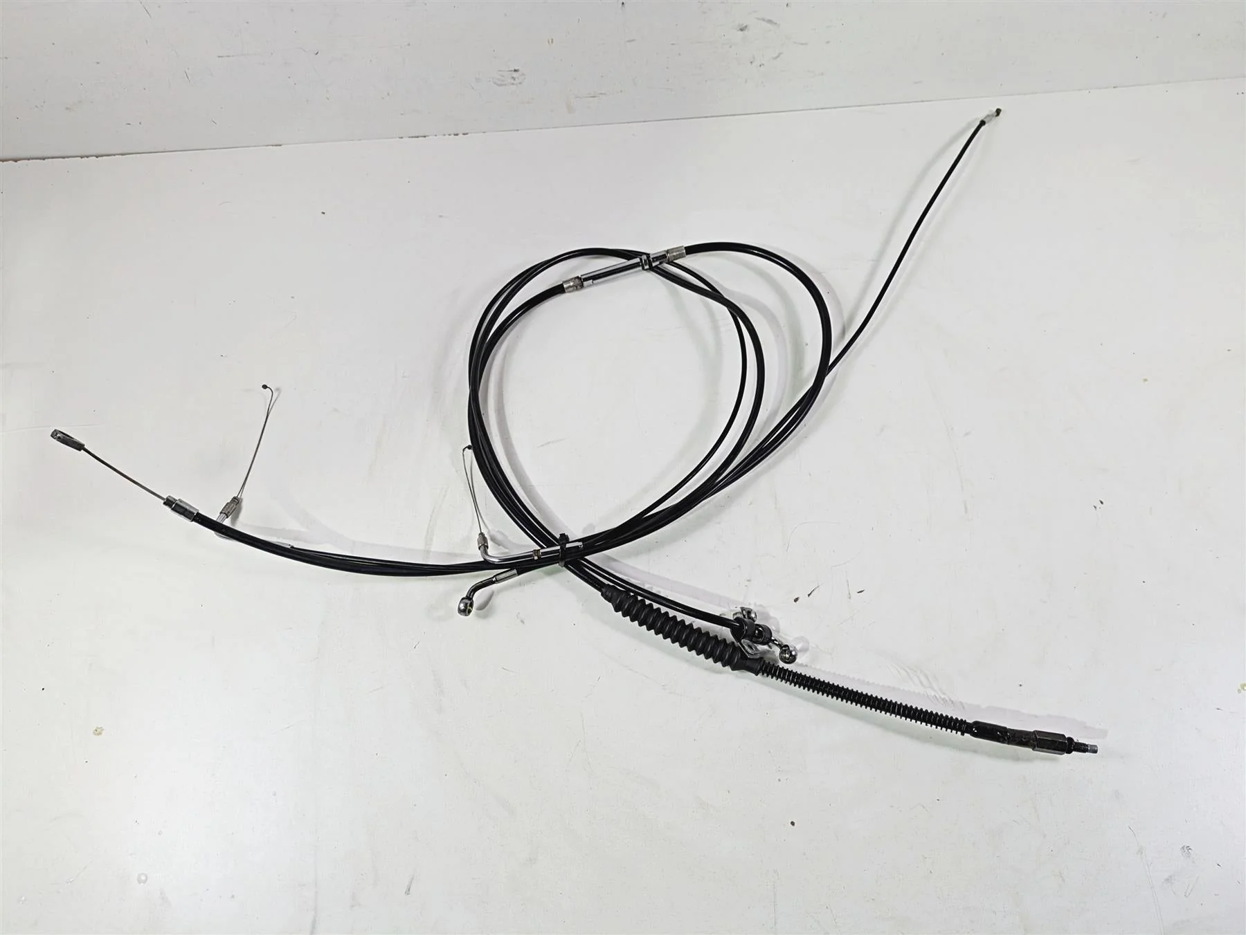 2014 Harley FLS Softail Slim 16" Apehanger Extended Throttle & Clutch Cables - Image 5