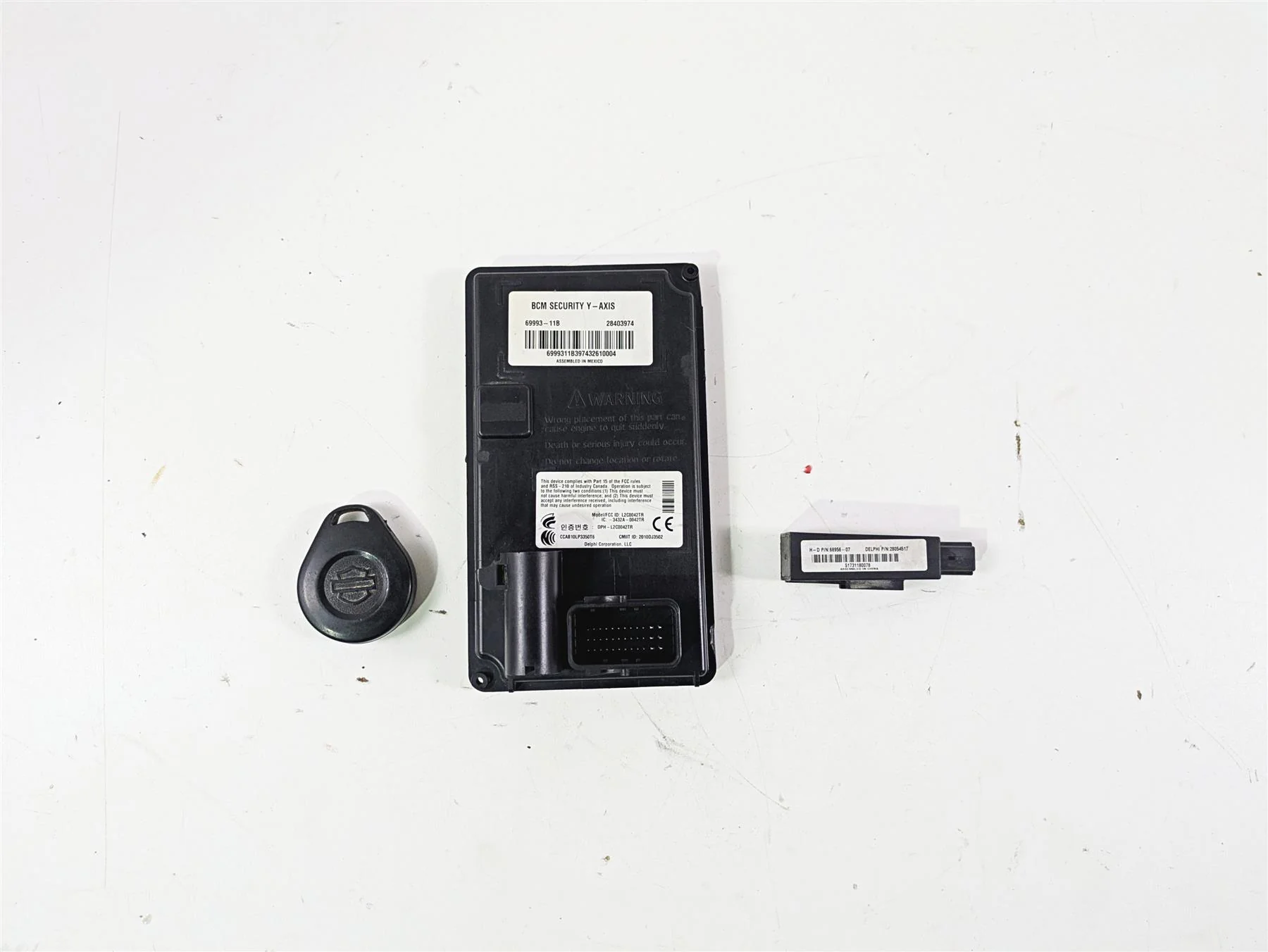 2014 Harley FLS Softail Slim Bcm Security Module Y-Axis + Key Fob Set 69993-11B - Image 5