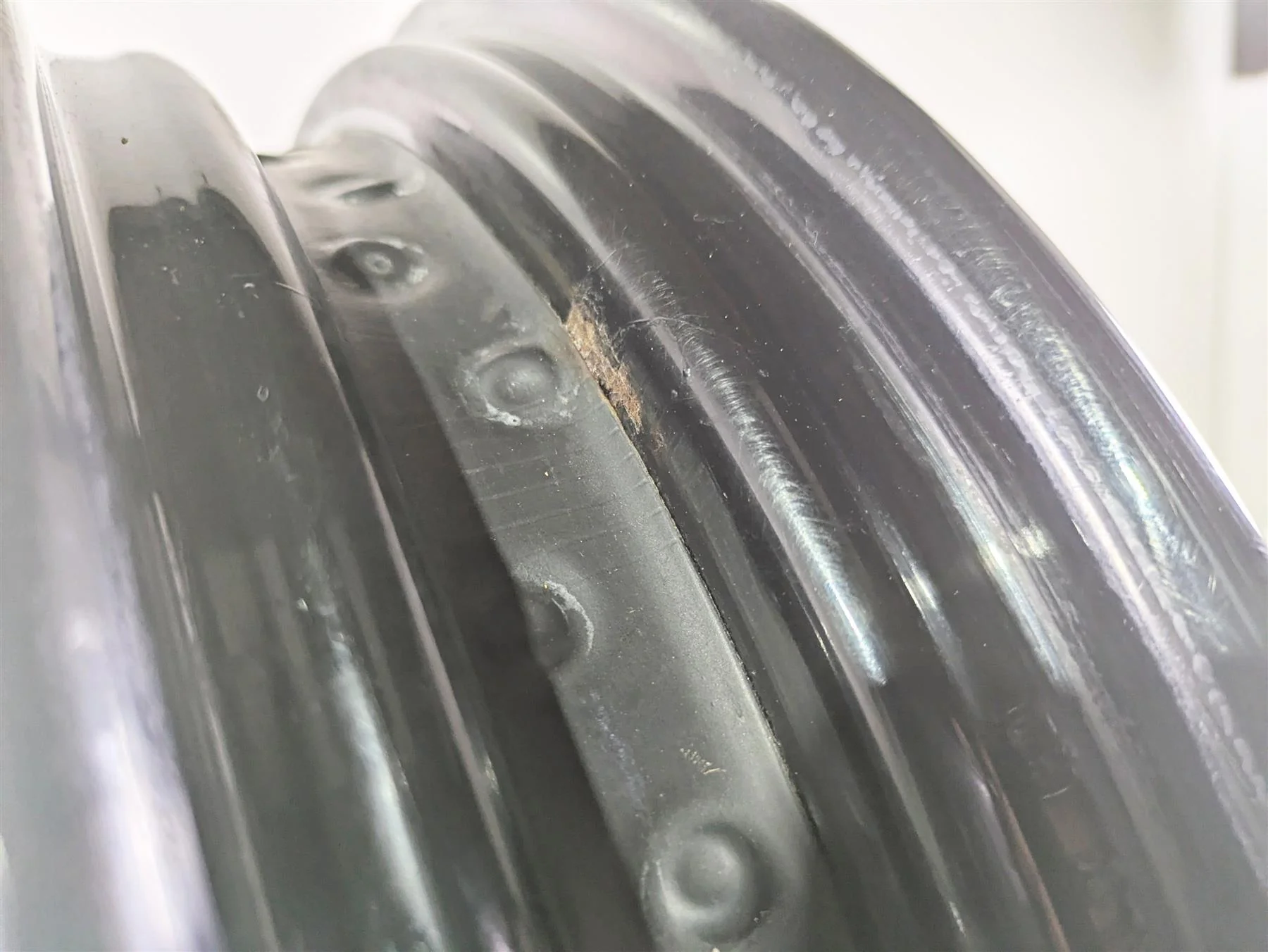 2014 Harley FLS Softail Slim Front Wheel Rim 16x3 DENT & Rotor 55107-12 - Image 7