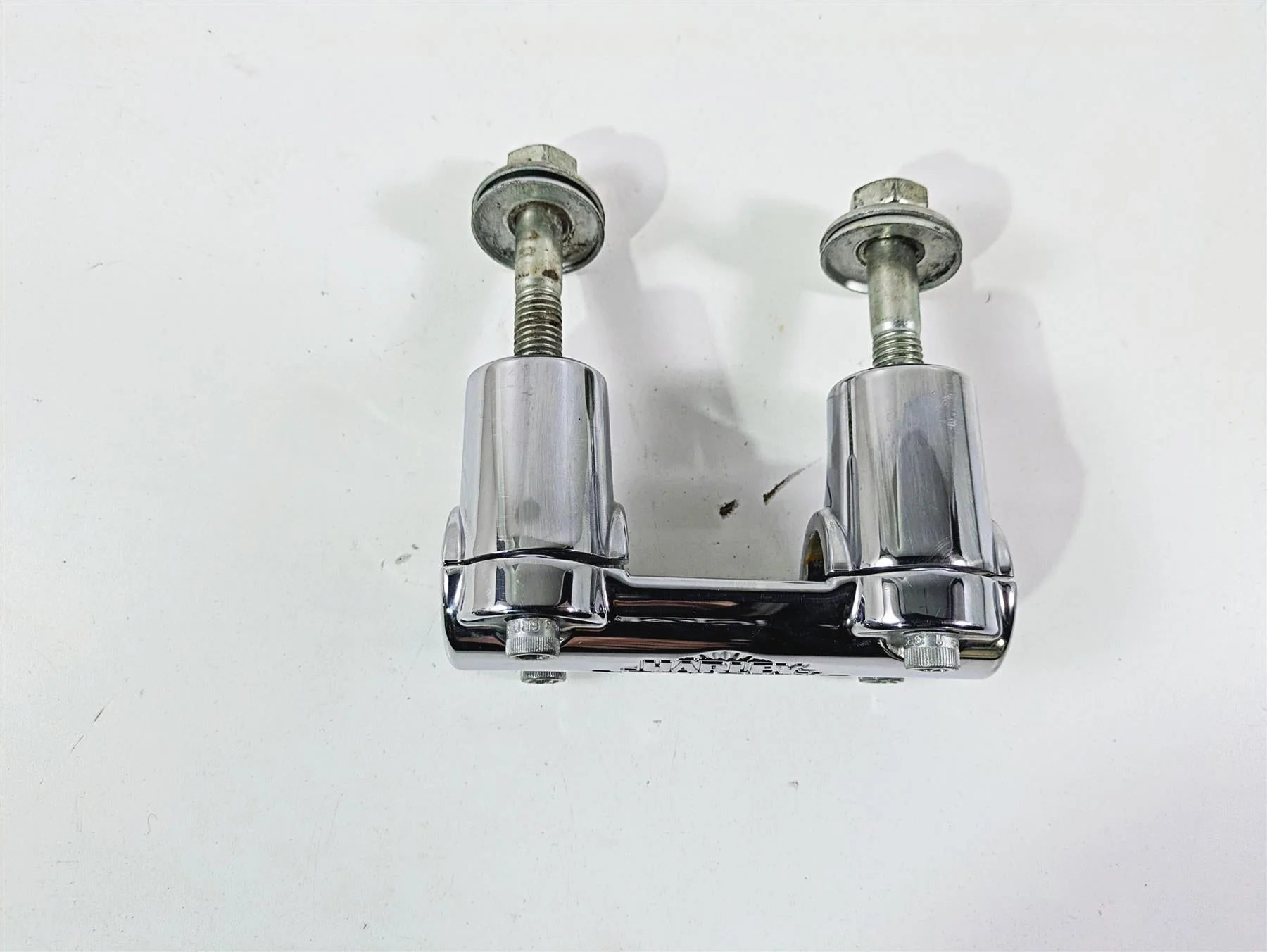 2014 Harley FLS Softail Slim Handlebar Riser Clamp Set 55984-07 56998-09 - Image 5