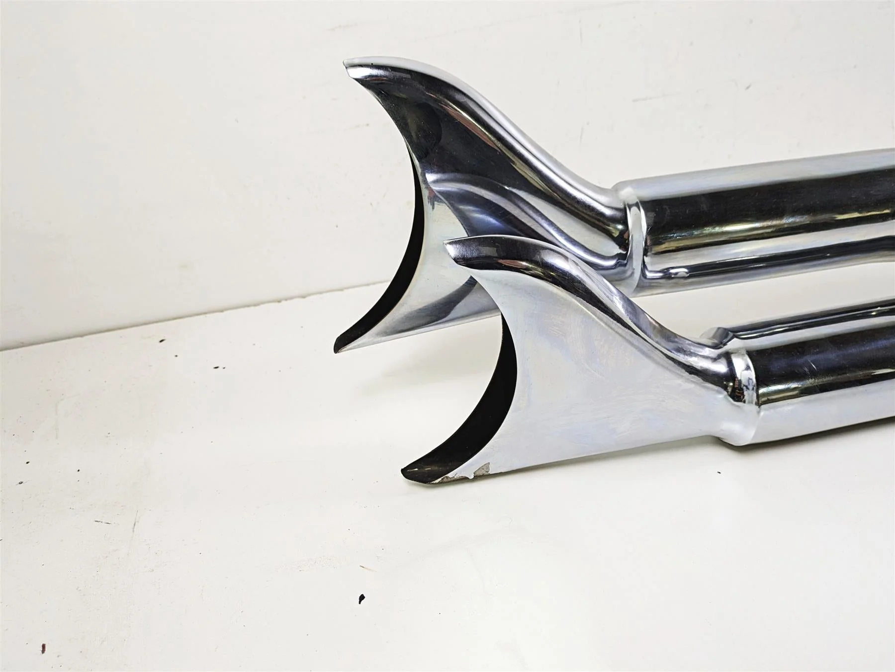 2014 Harley FLS Softail Slim Samson Legend Fishtail Longhorn Exhaust Set S3-911 - Image 3